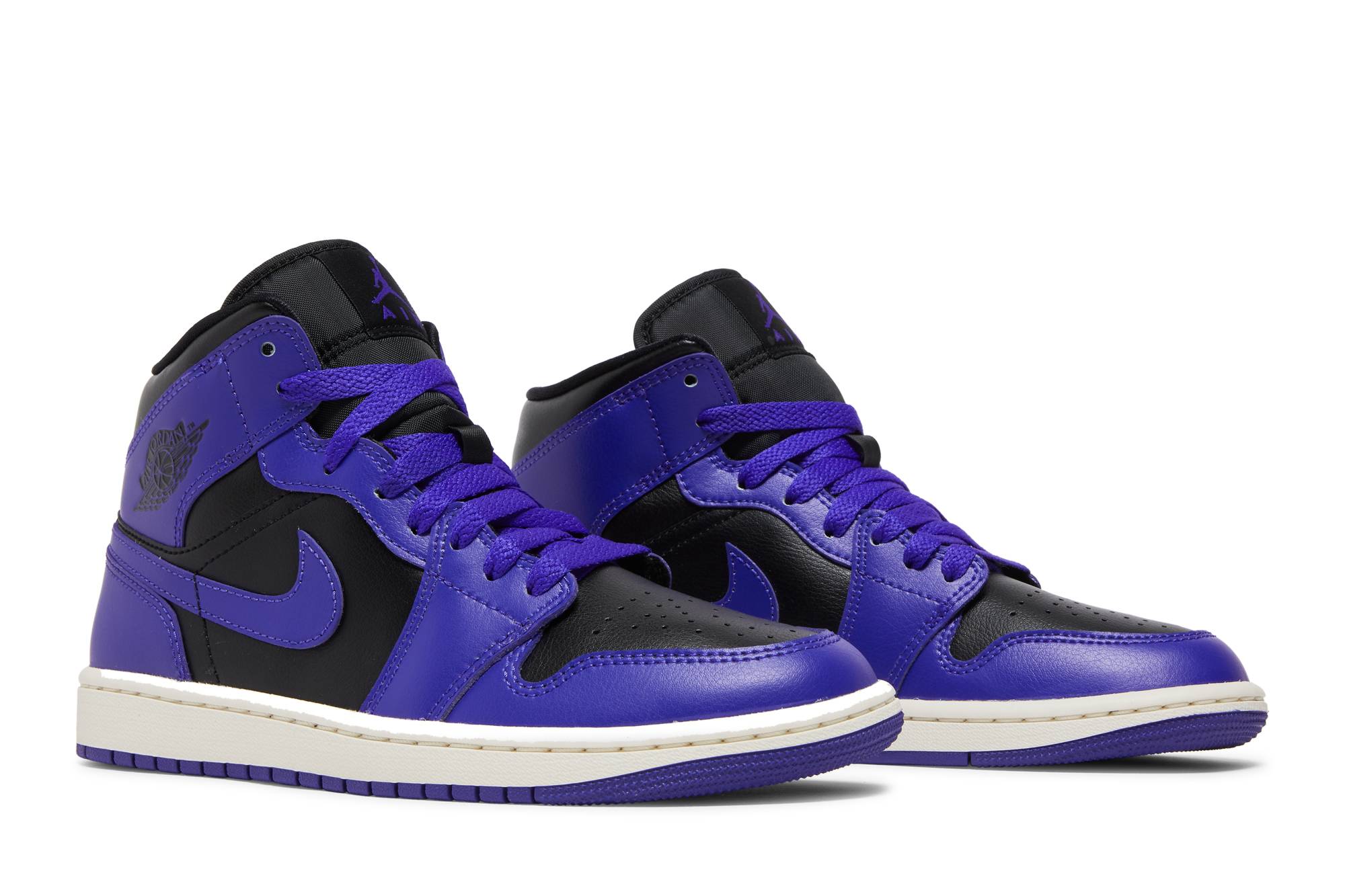 (Women) Air Jordan 1 Mid ‘Purple and Black’ BQ6472-051