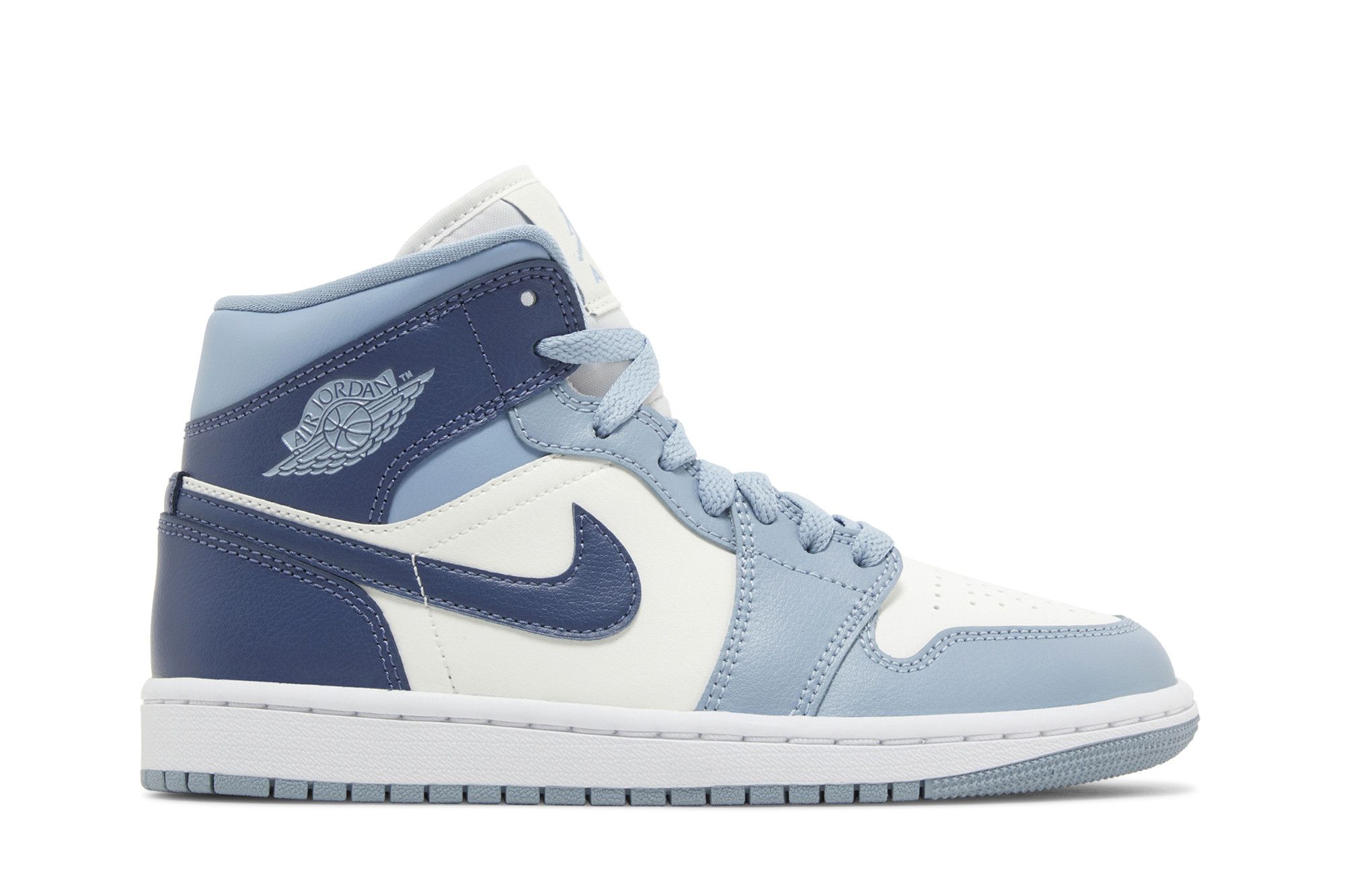 (Women) Air Jordan 1 Mid ‘Sail Diffused Blue’ BQ6472-140