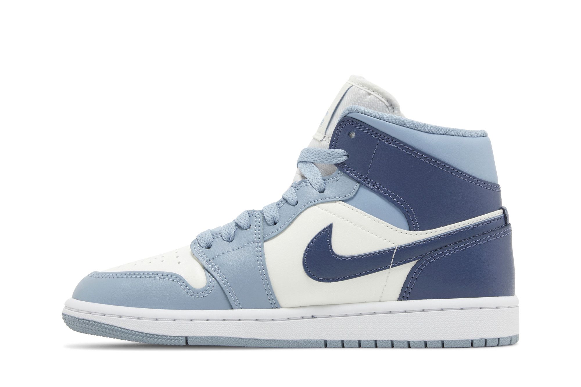 (Women) Air Jordan 1 Mid ‘Sail Diffused Blue’ BQ6472-140