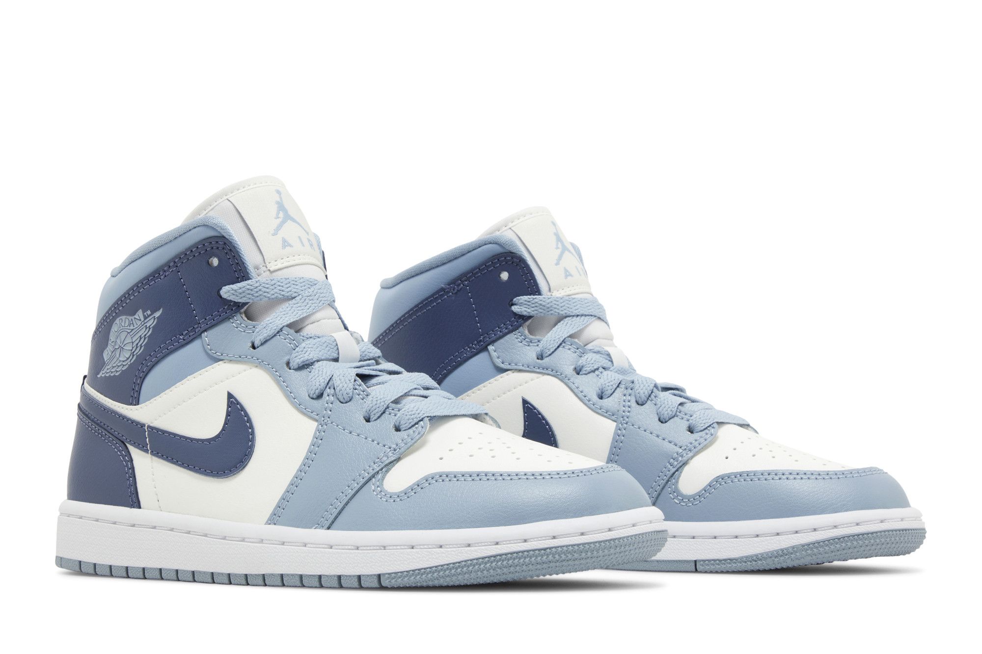 (Women) Air Jordan 1 Mid ‘Sail Diffused Blue’ BQ6472-140