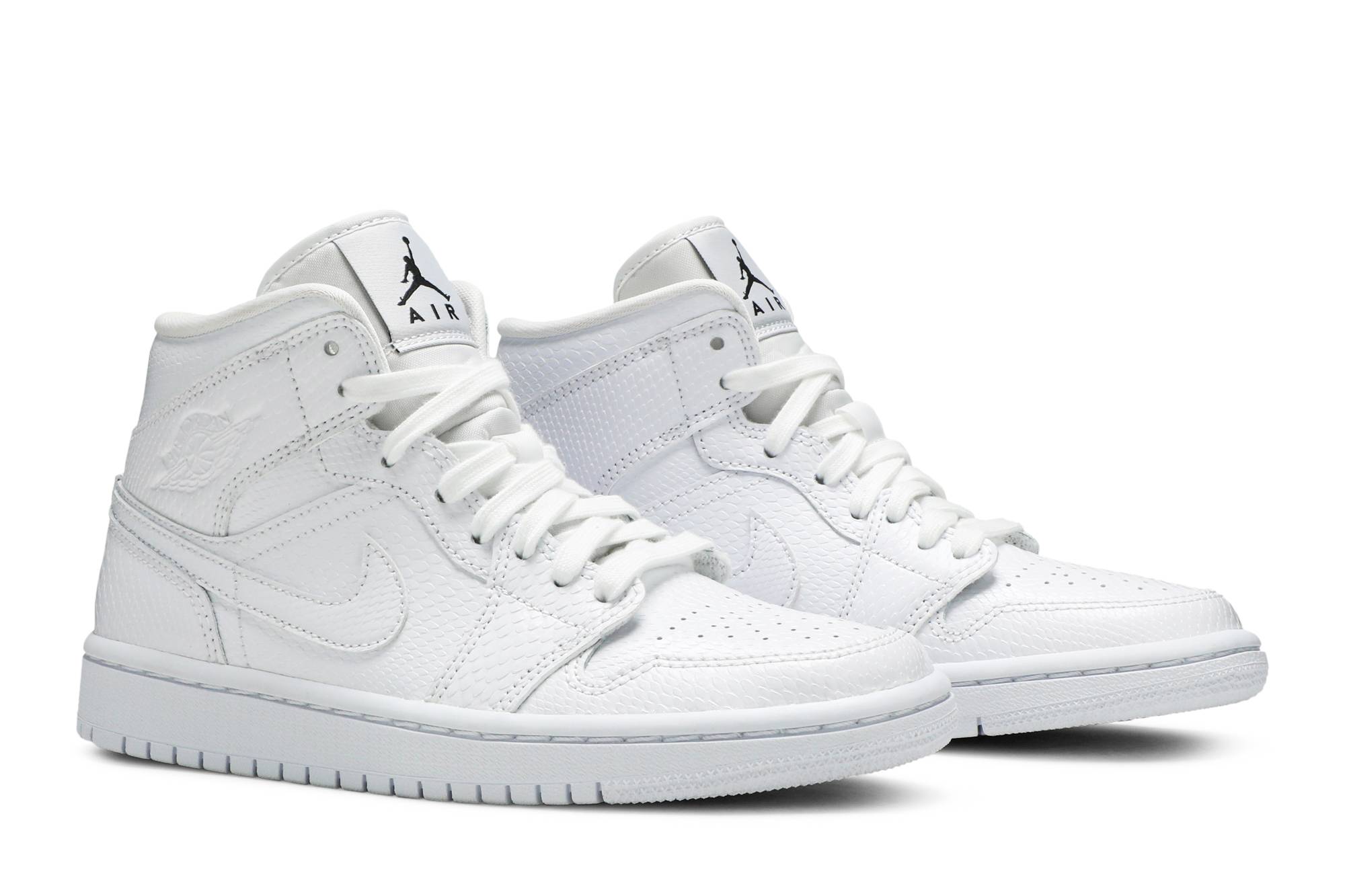 (Women) Air Jordan 1 Mid ‘White Snakeskin’ BQ6472-110