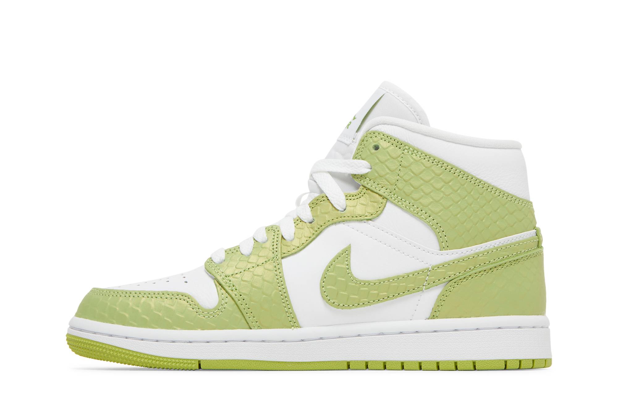 (Women) Air Jordan 1 Mid SE Green Python DV2959-113 Nicesnk