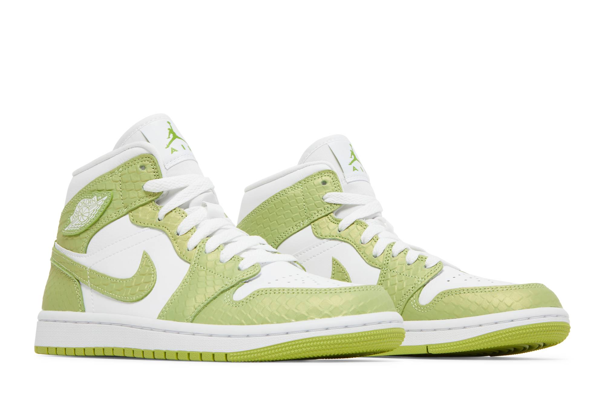 (Women) Air Jordan 1 Mid SE Green Python DV2959-113 Nicesnk