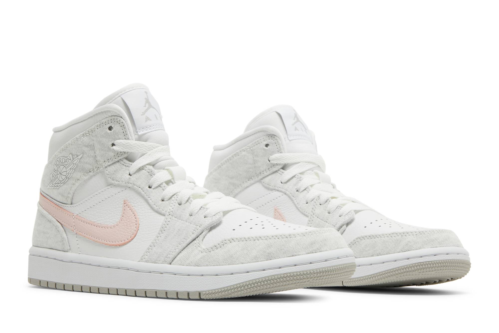 (Women) Air Jordan 1 Mid SE White Light Iron Ore DN4045-001 Nicesnk