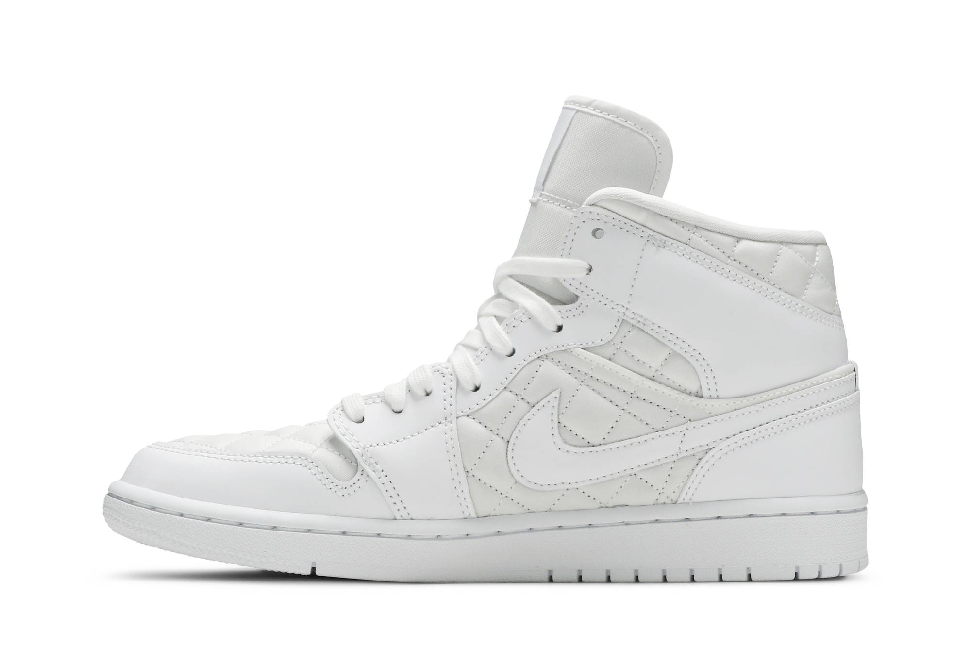 (Women) Air Jordan 1 Mid SE White Quilted DB6078-100 Nicesnk