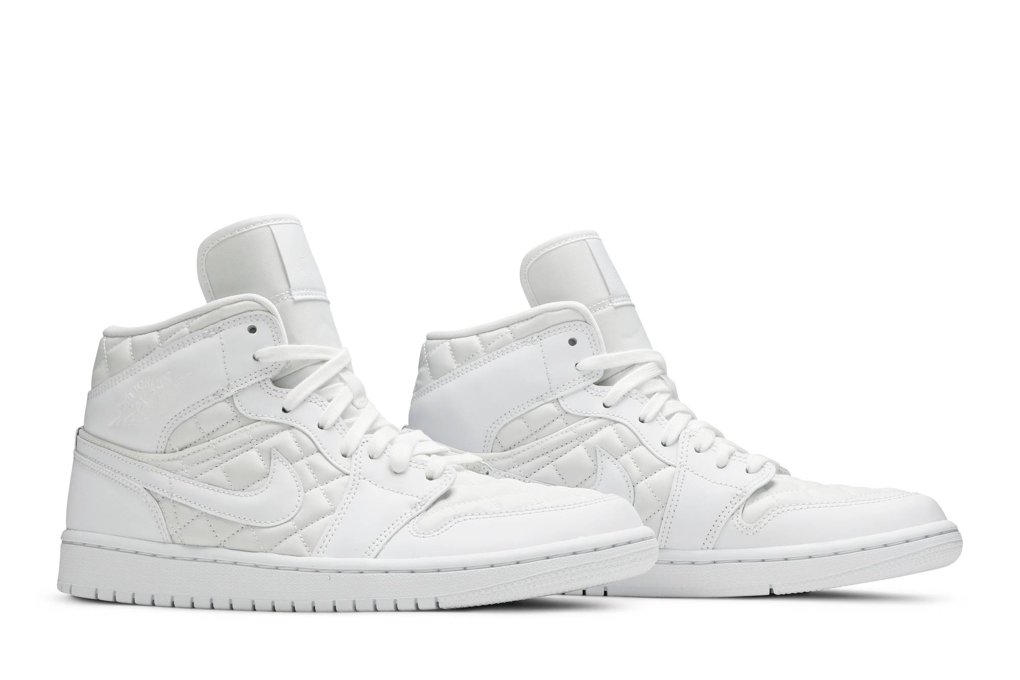 (Women) Air Jordan 1 Mid SE White Quilted DB6078-100 Nicesnk