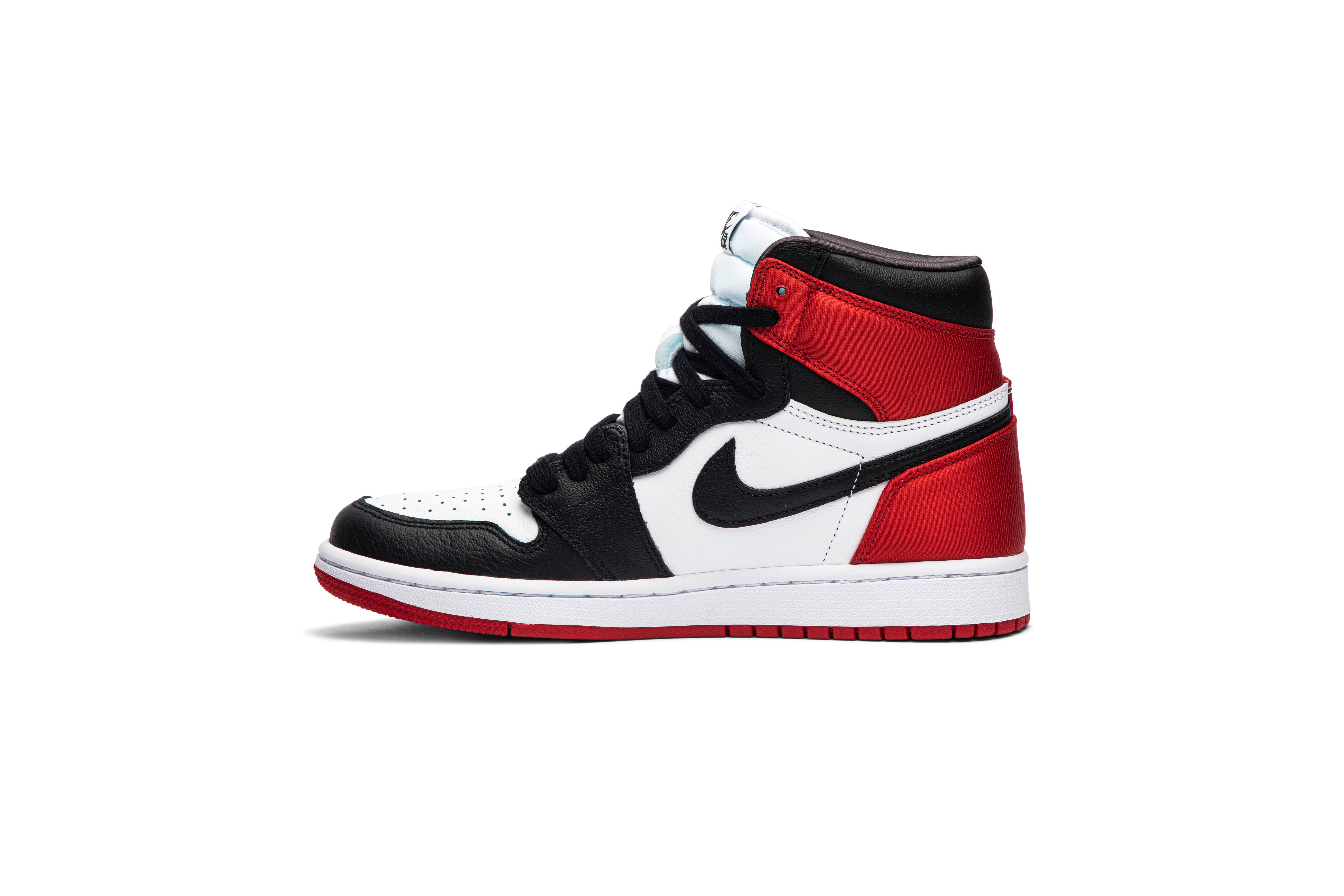 (Women) Air Jordan 1 Retro High Satin Black Toe CD0461-016 Nicesnk