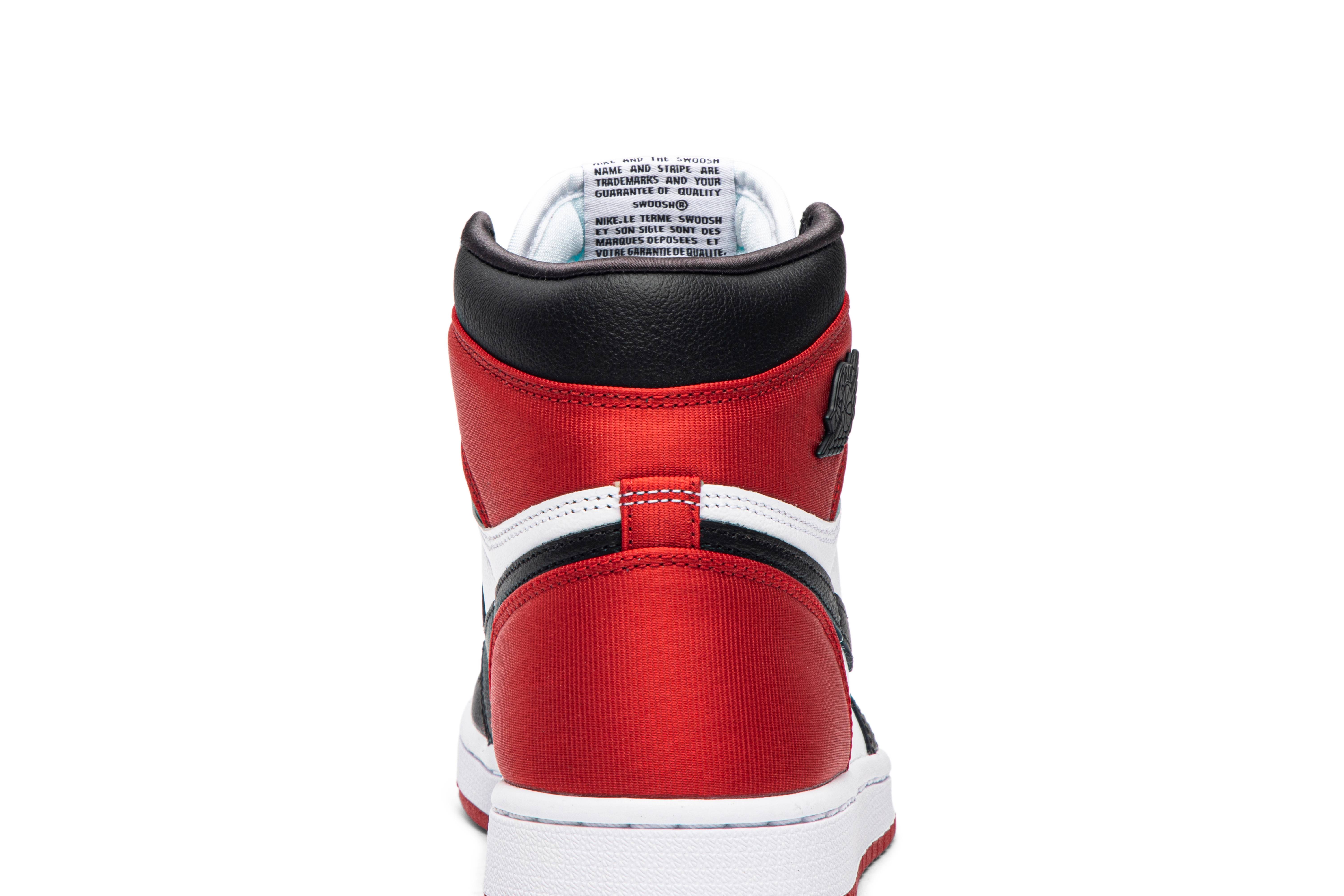 (Women) Air Jordan 1 Retro High Satin Black Toe CD0461-016 Nicesnk