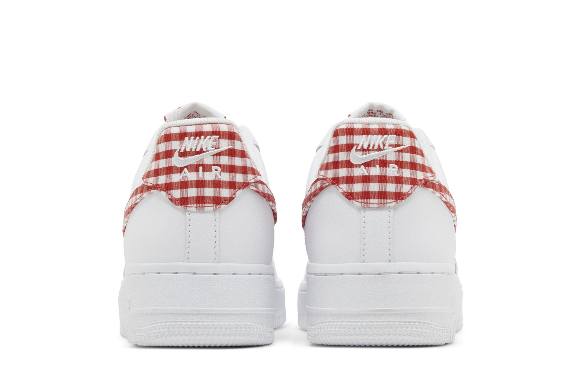 (Women) Nike Air Force 1 07 Essential Mystic Red Gingham DZ2784-101 Nicesnk