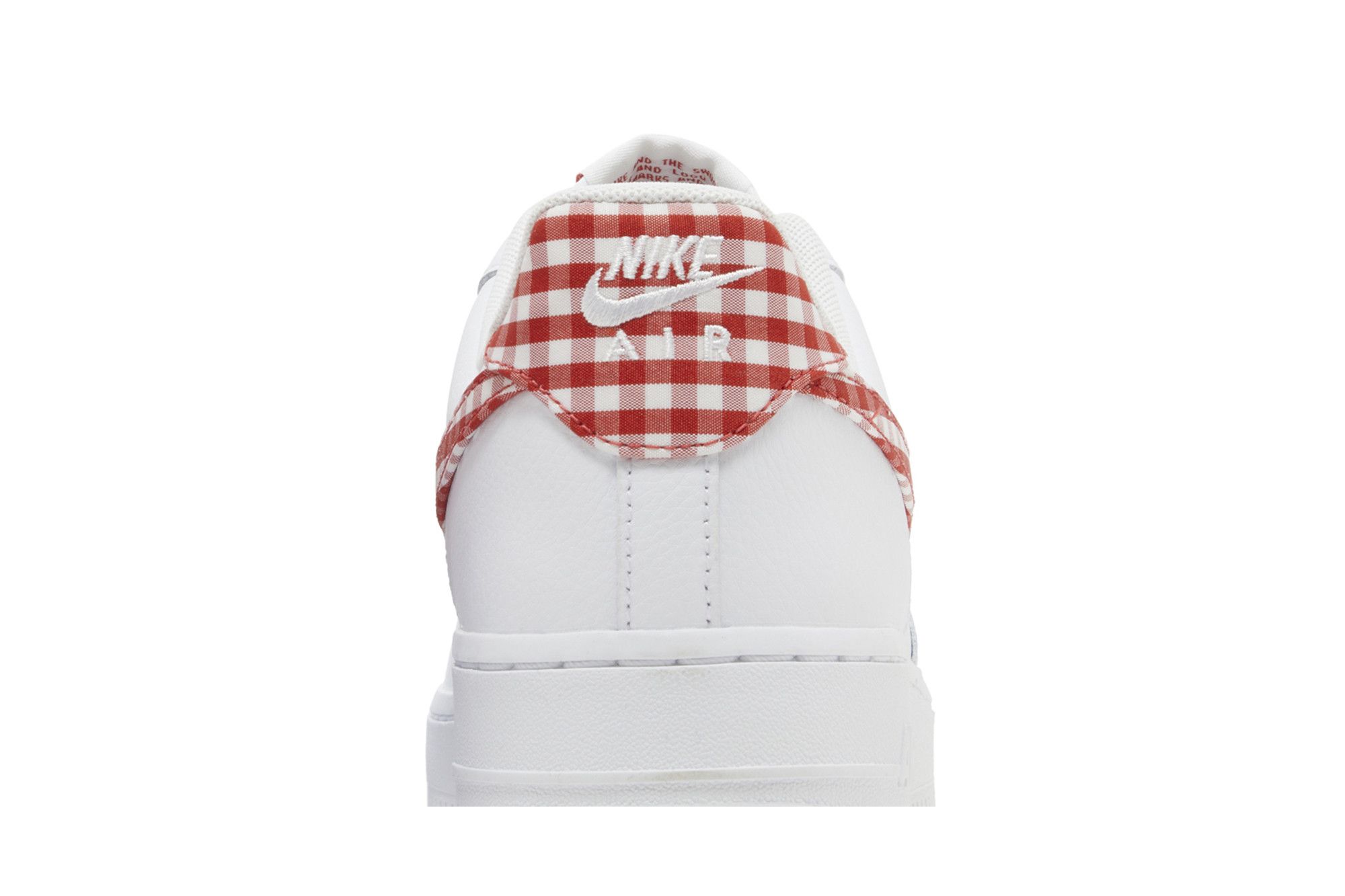 (Women) Nike Air Force 1 07 Essential Mystic Red Gingham DZ2784-101 Nicesnk