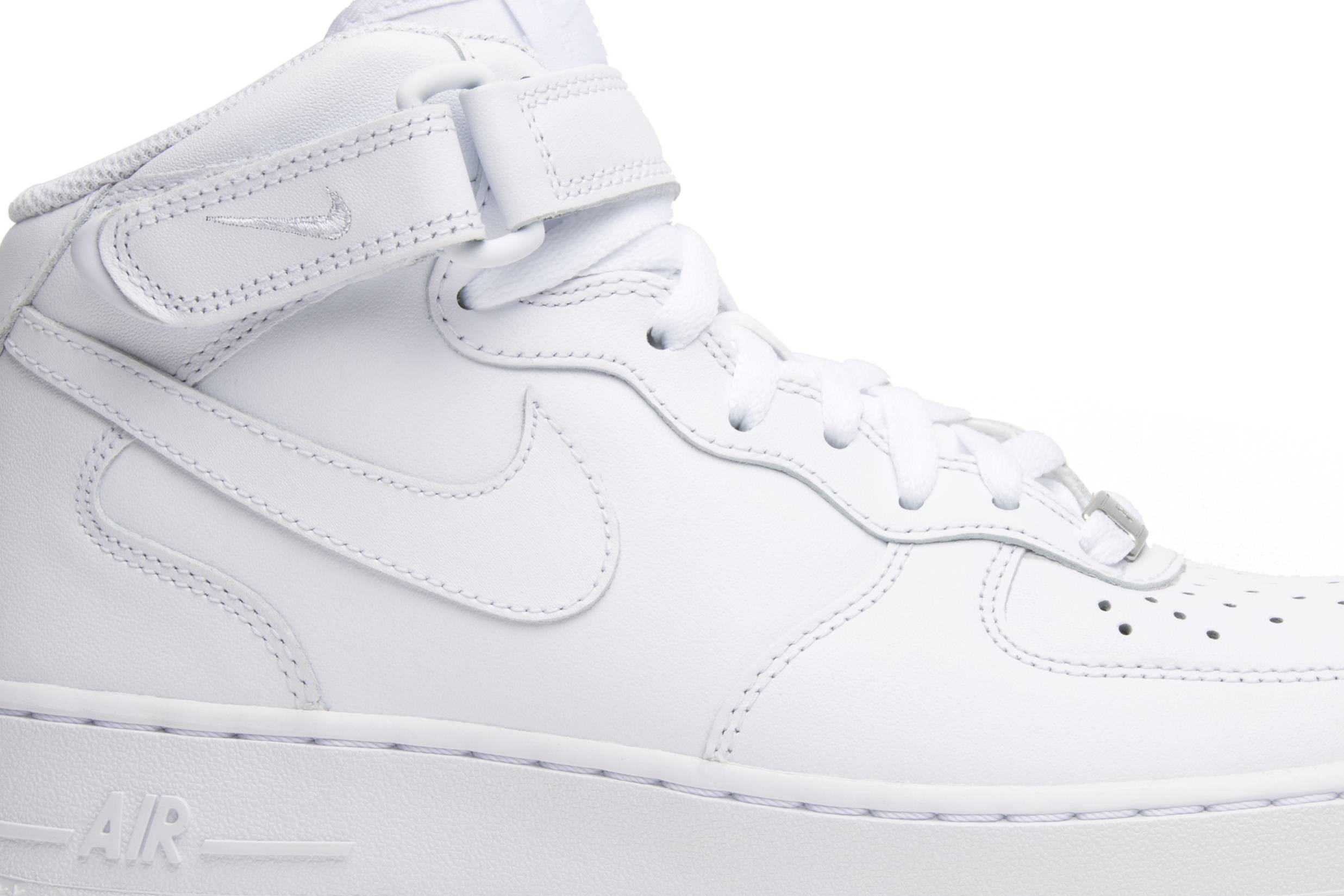 (Women) Nike Air Force 1 Mid 07 Leather ‘Triple White’ 366731-100