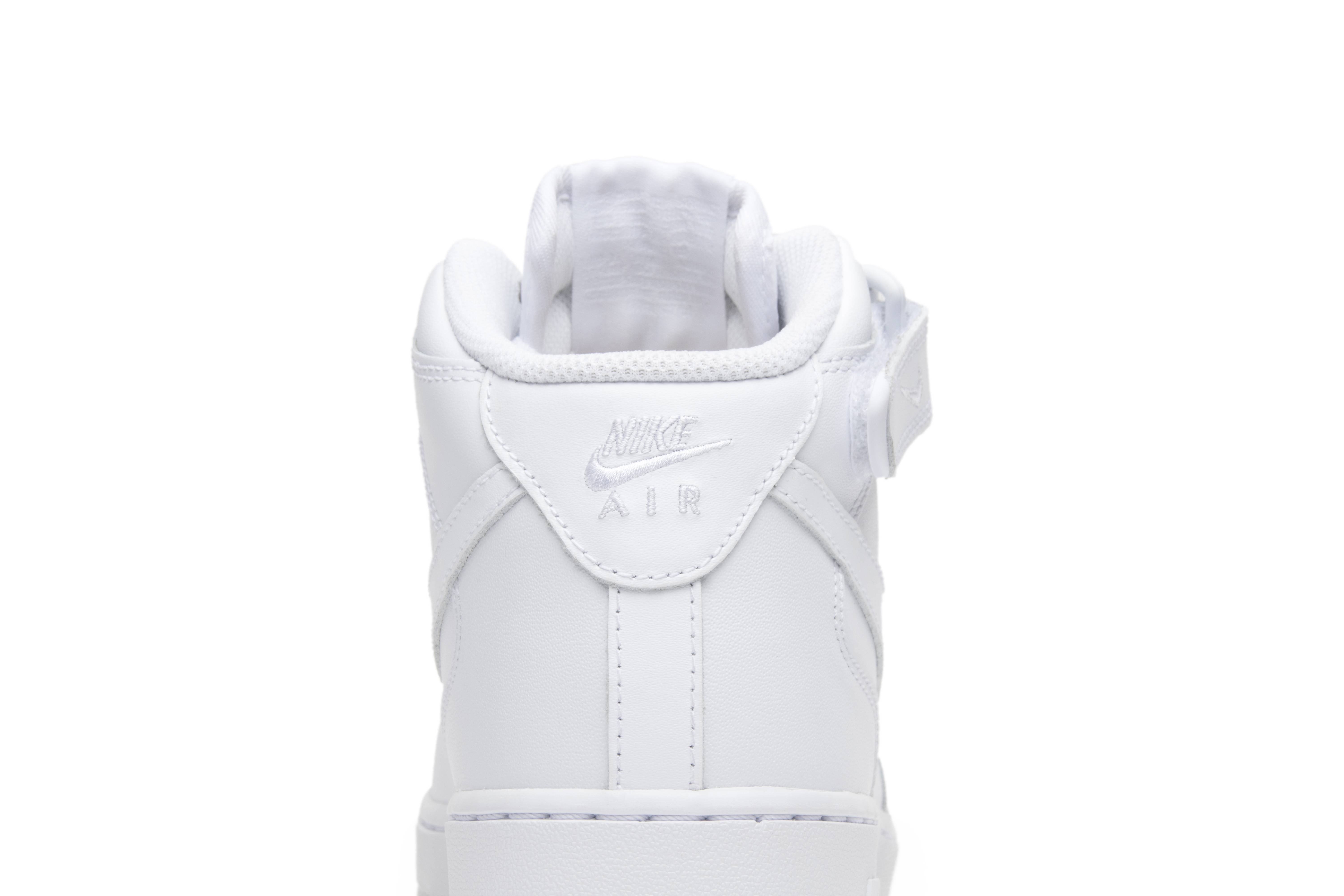 (Women) Nike Air Force 1 Mid 07 Leather ‘Triple White’ 366731-100