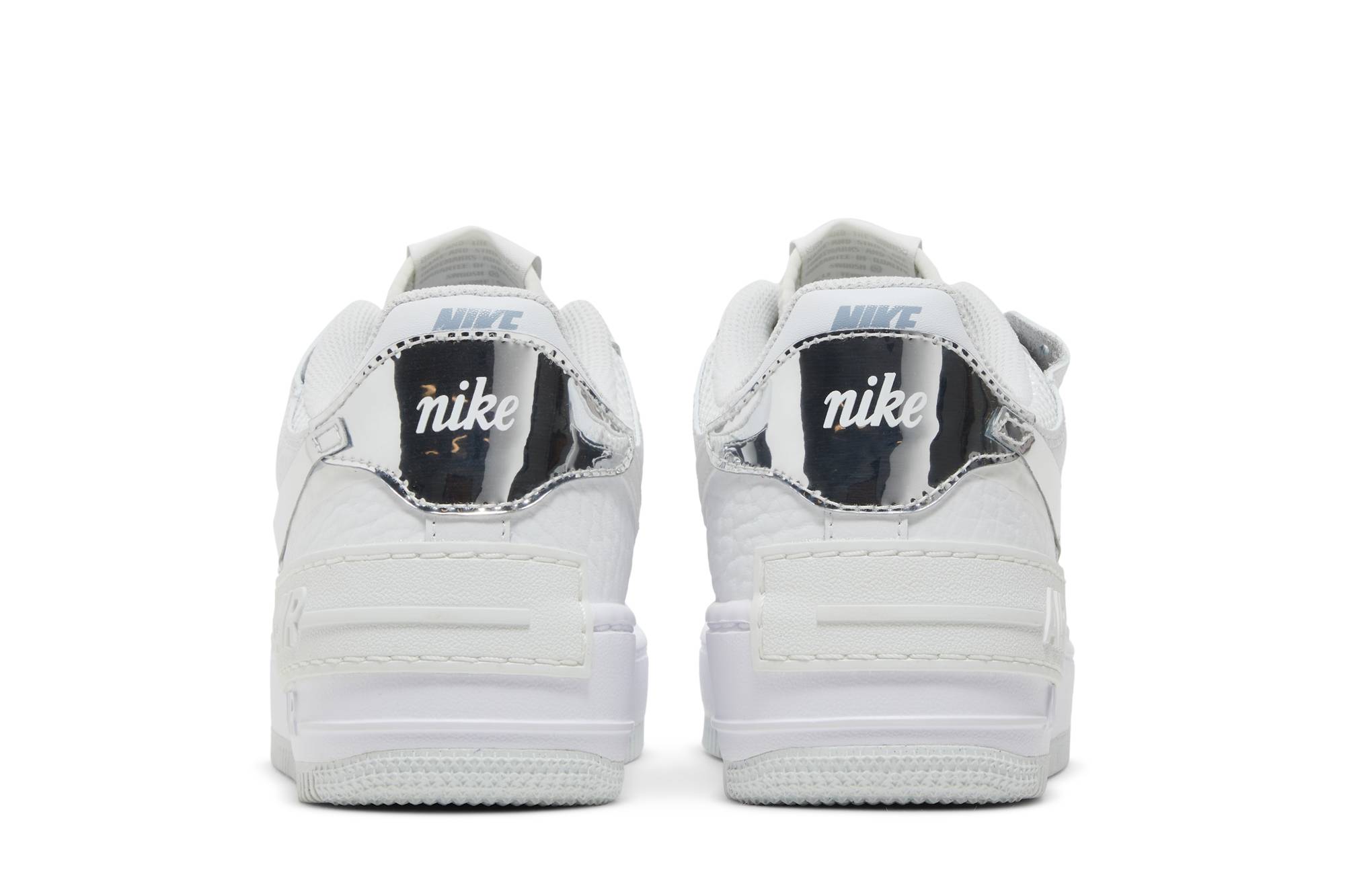 (Women) Nike Air Force 1 Shadow White Metallic Silver DQ0837-100 Nicesnk
