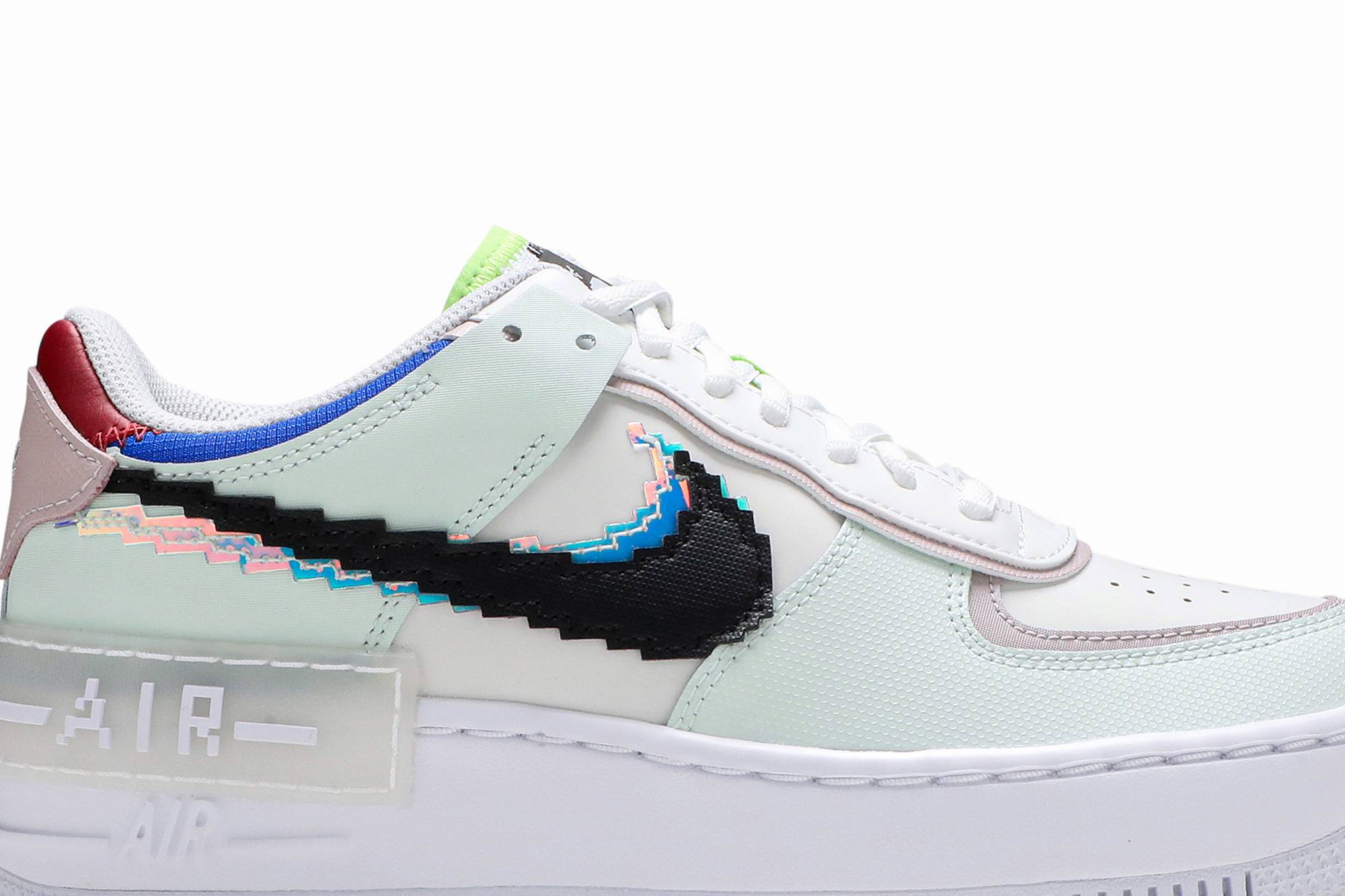 (Women) Nike Air Force 1 Shadow SE Pixel Swoosh – Barely Green CV8480-300 Nicesnk