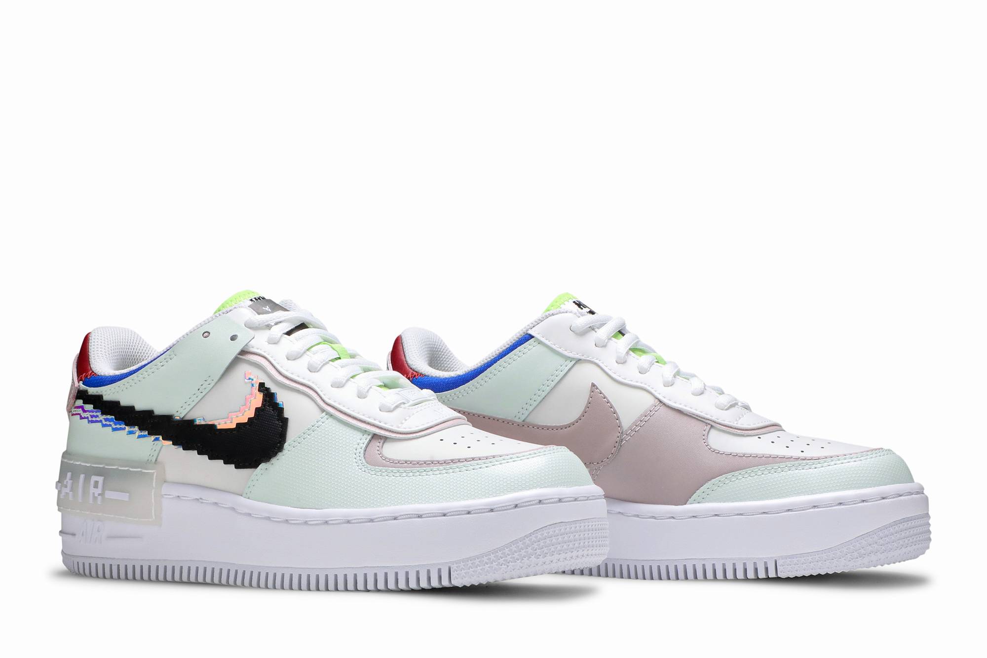 (Women) Nike Air Force 1 Shadow SE Pixel Swoosh – Barely Green CV8480-300 Nicesnk