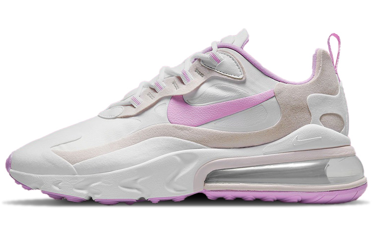 (Women) Nike Air Max 270 React White Fuchsia Glow Platinum Violet CZ1609-100 Nicesnk