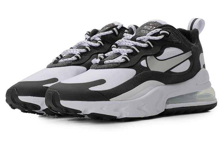 (Women) Nike Air Max 270 React White Metallic Silver CQ4805-101 Nicesnk