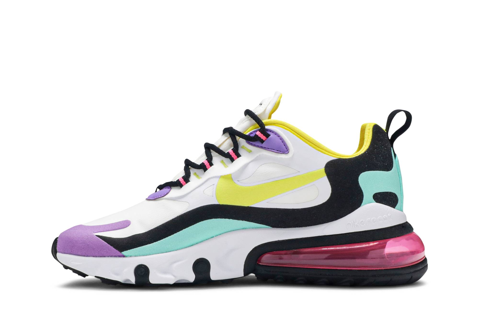 (Women) Nike Air Max 270 React Bright Violet AT6174-101 Nicesnk