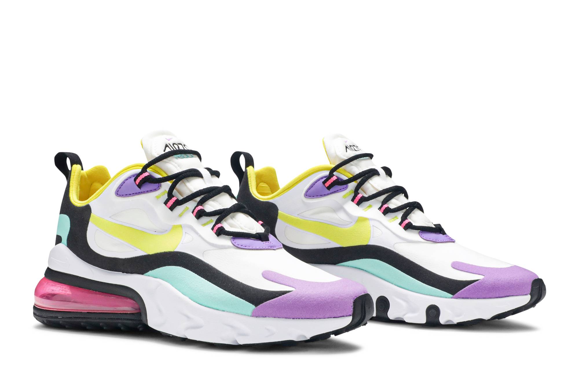 (Women) Nike Air Max 270 React Bright Violet AT6174-101 Nicesnk
