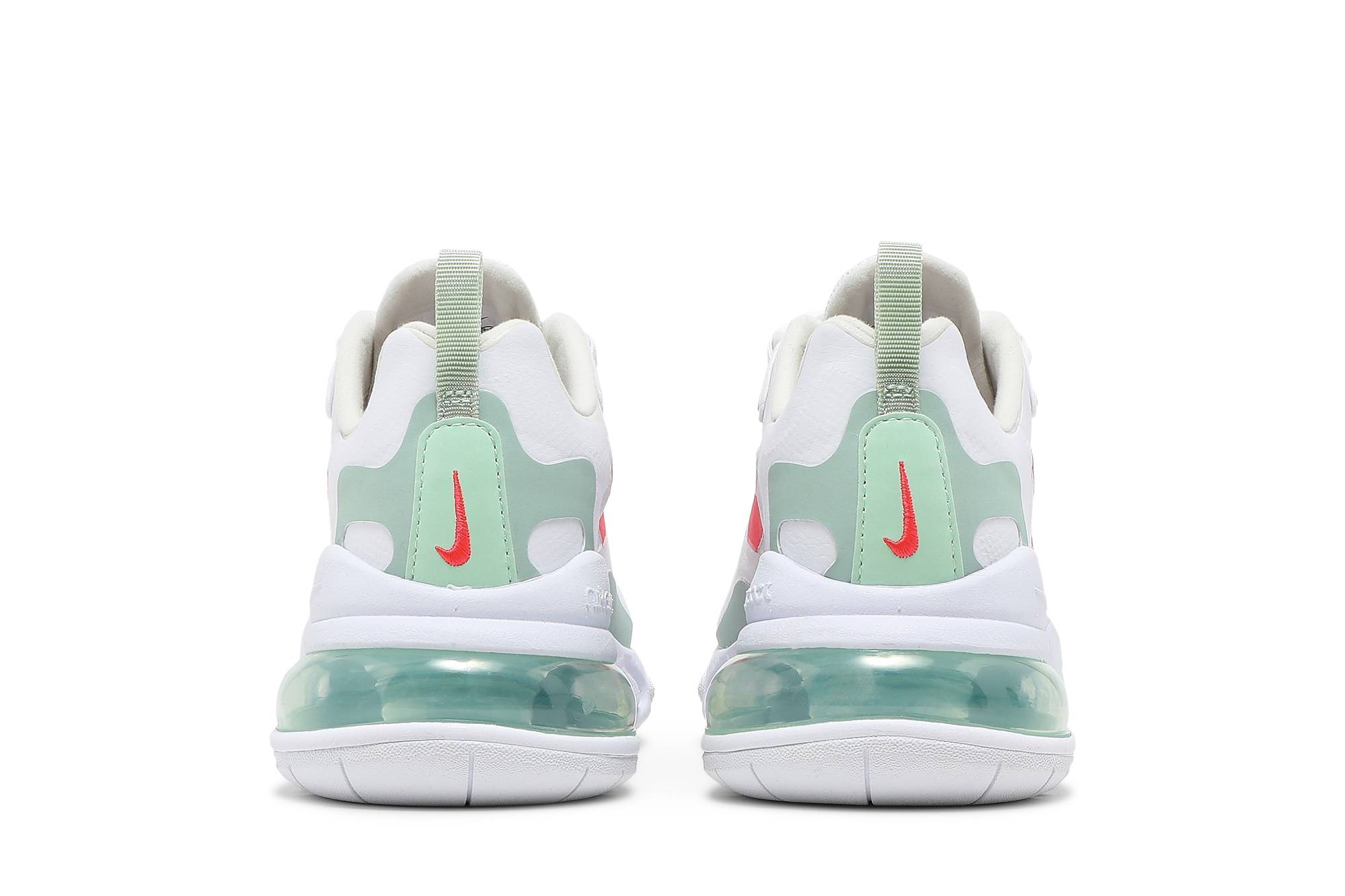 (Women) Nike Air Max 270 React White Pistachio Crimson CV3025-100 Nicesnk