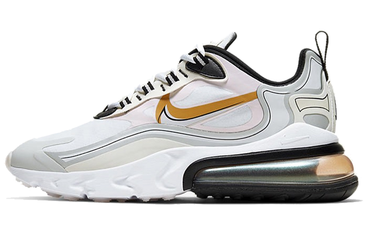 (Women) Nike Air Max 270 React White/Gold CK4126-001 Nicesnk