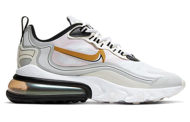 (Women) Nike Air Max 270 React White/Gold CK4126-001 Nicesnk