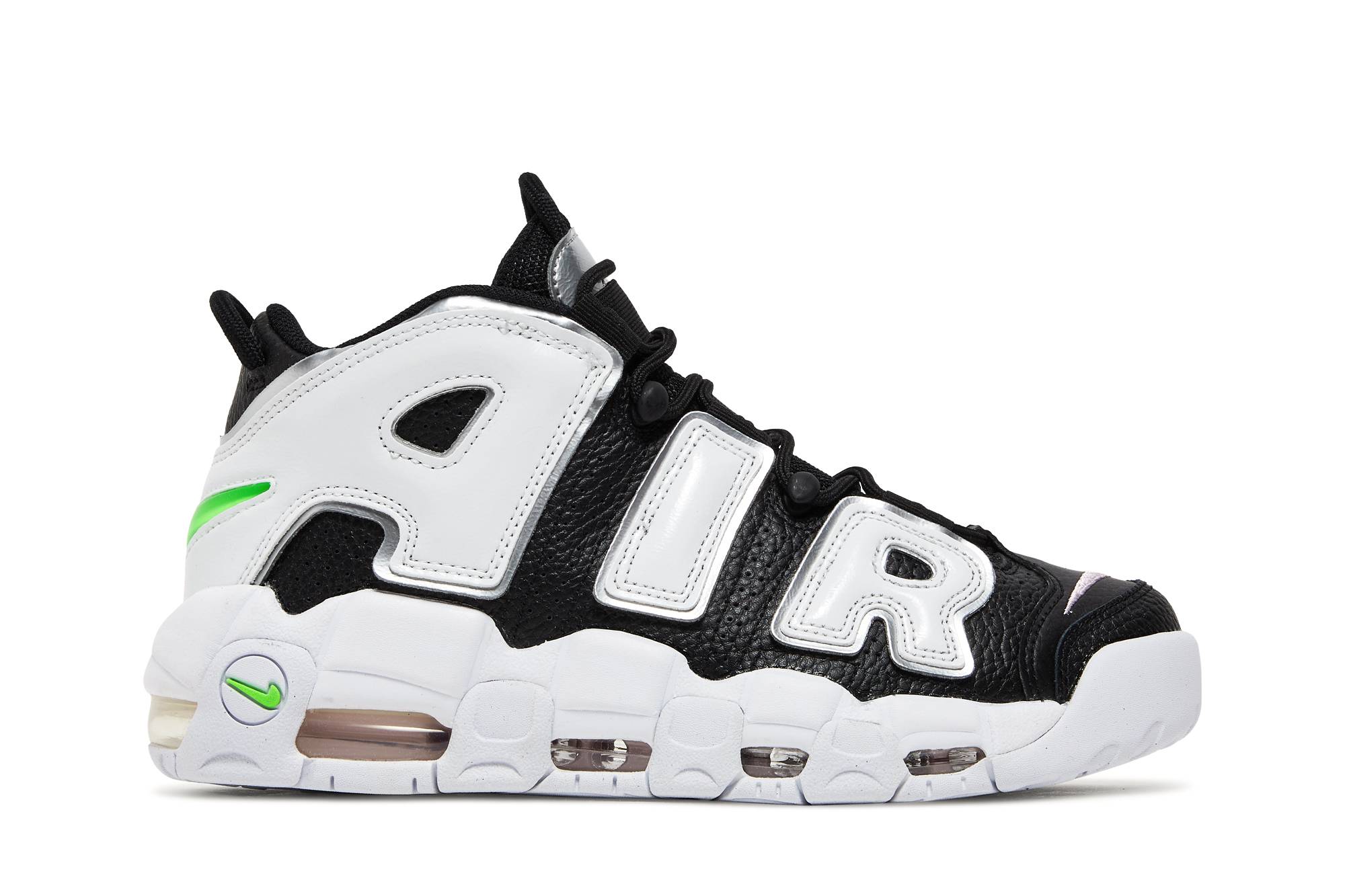 (Women) Nike Air More Uptempo Black Metallic Silver DN8008-001 Nicesnk