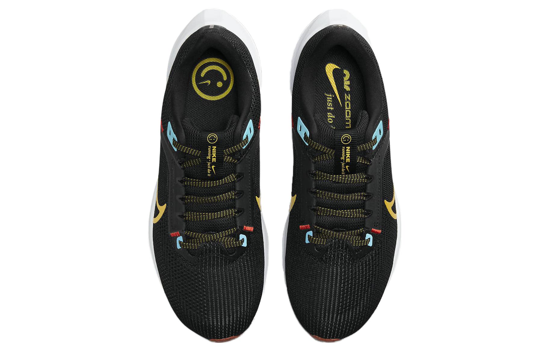 (Women) Nike Air Zoom Pegasus 40 Black Speed Yellow Blue DV3854-002 Nicesnk