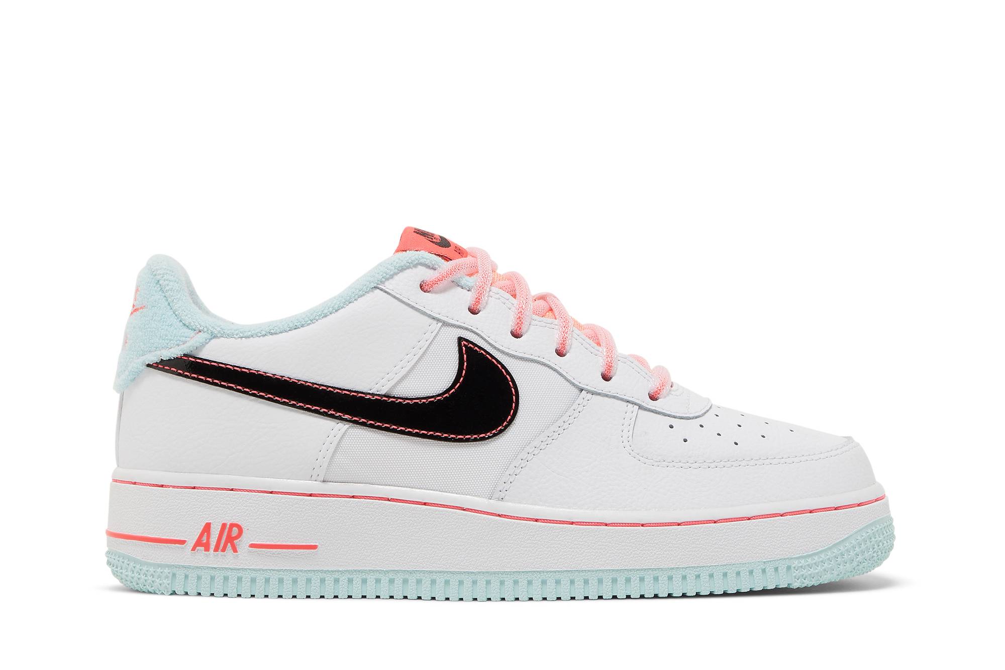 (Youth) Nike Air Force 1 07 LV8 GS White Atomic Pink DD7709-100 Nicesnk