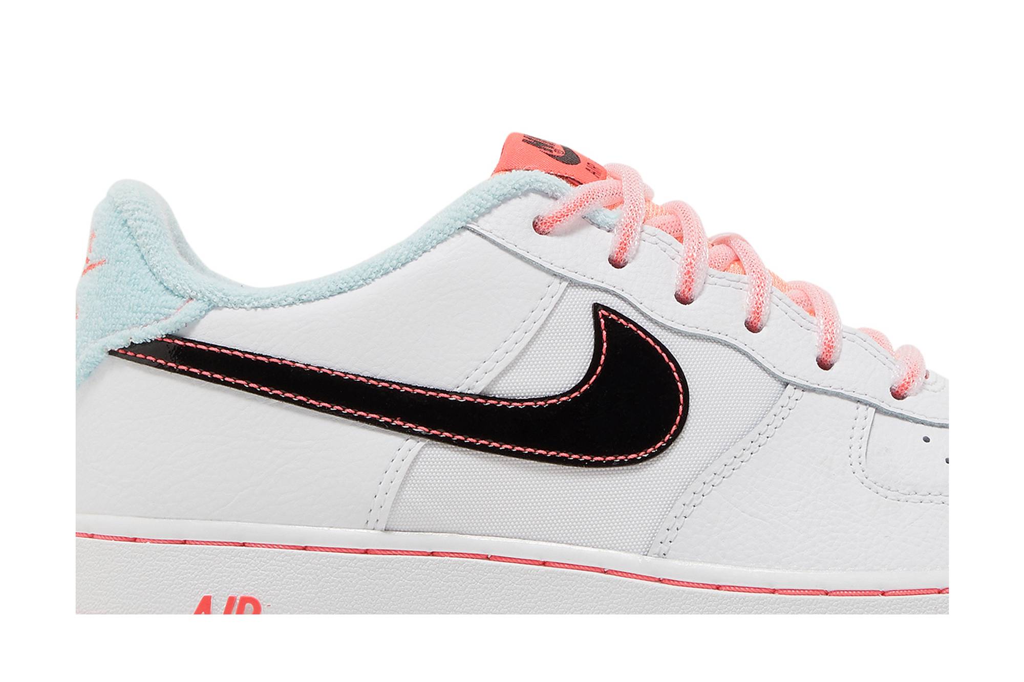 (Youth) Nike Air Force 1 07 LV8 GS White Atomic Pink DD7709-100 Nicesnk