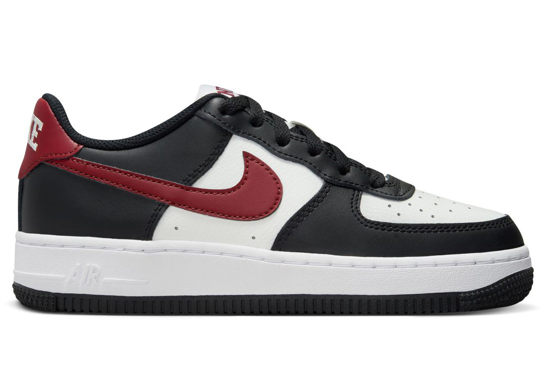 (Youth) Nike Air Force 1 ‘Black Dark Team Red’ FZ4351-001