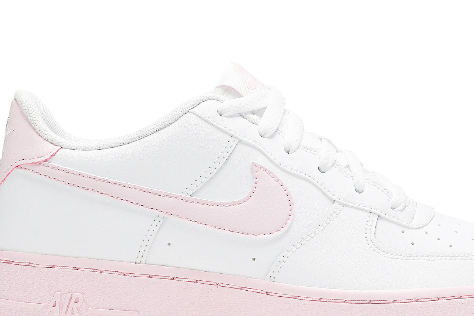 (Youth) Nike Air Force 1 White Pink Foam CV7663-100 Nicesnk