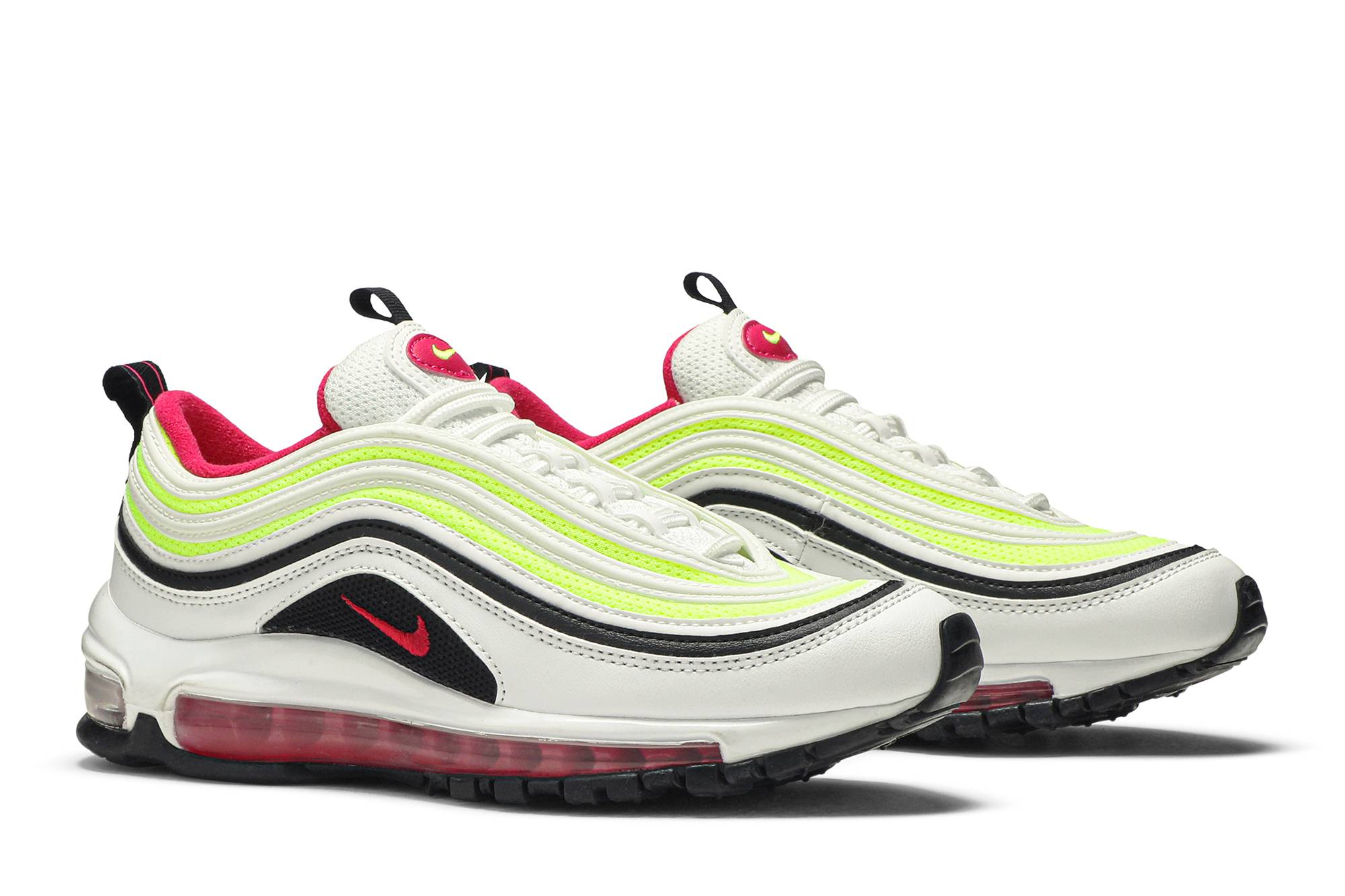 (Youth) Nike Air Max 97 White Rush Pink Volt CJ9978-100 Nicesnk