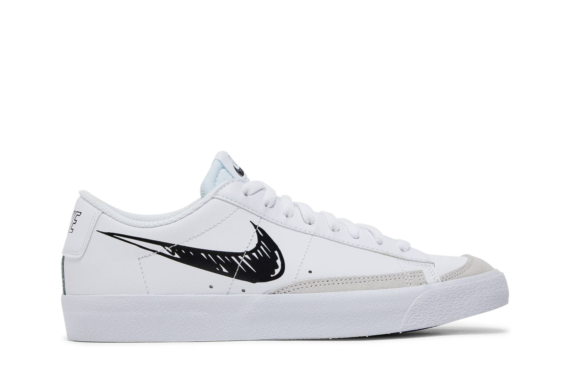 (Youth) Nike Blazer Low 77 GS Sketch – White Black DM7819-100 Nicesnk