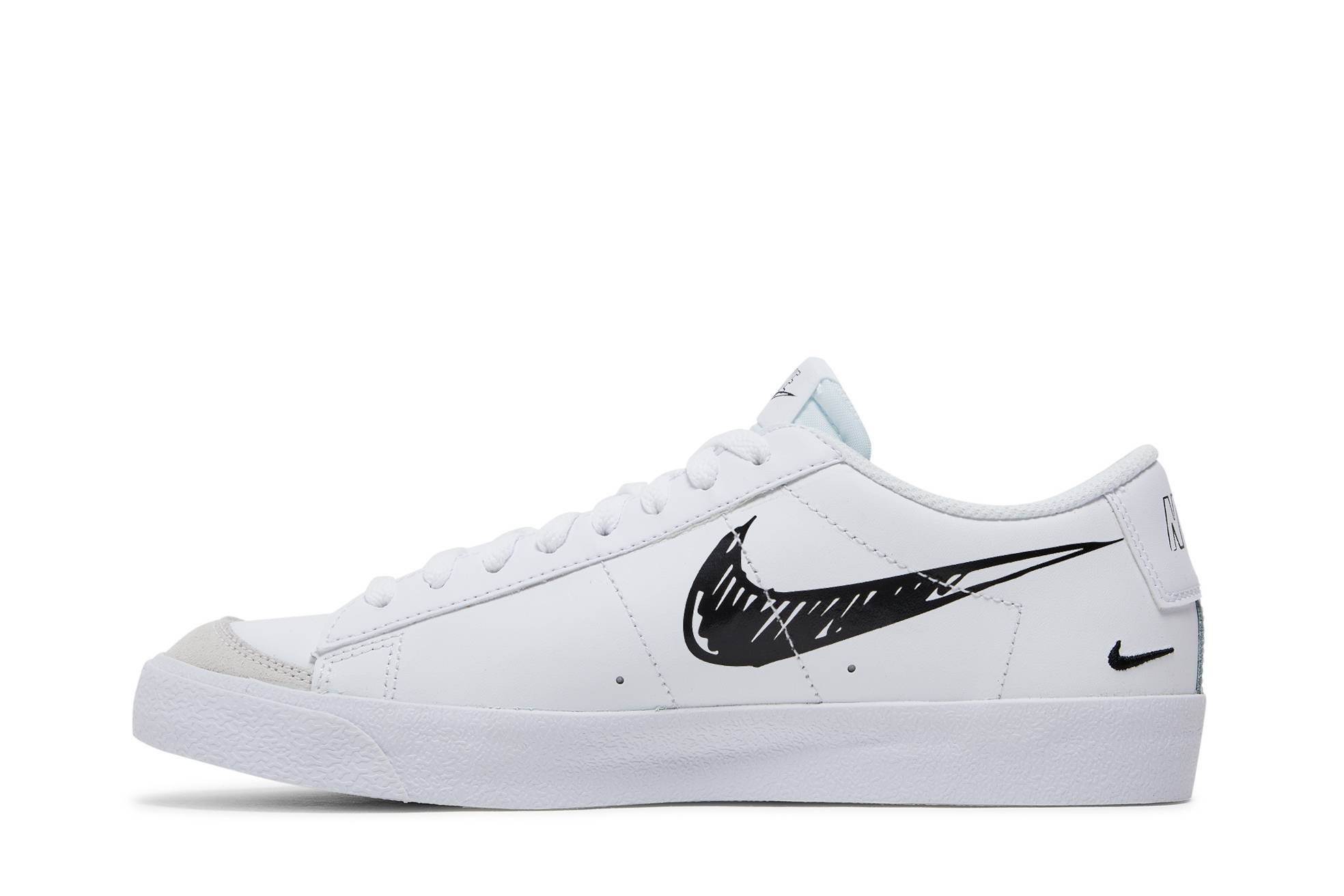 (Youth) Nike Blazer Low 77 GS Sketch – White Black DM7819-100 Nicesnk