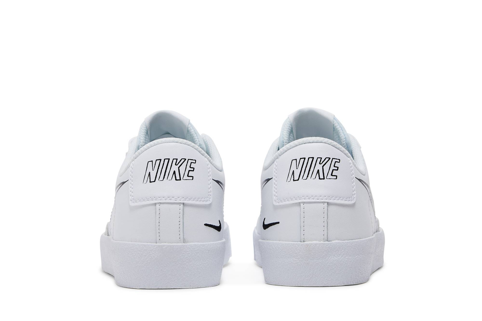 (Youth) Nike Blazer Low 77 GS Sketch – White Black DM7819-100 Nicesnk