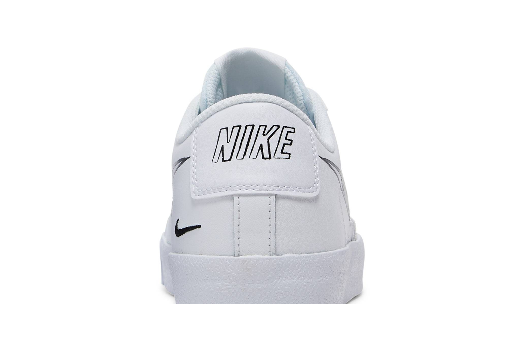 (Youth) Nike Blazer Low 77 GS Sketch – White Black DM7819-100 Nicesnk