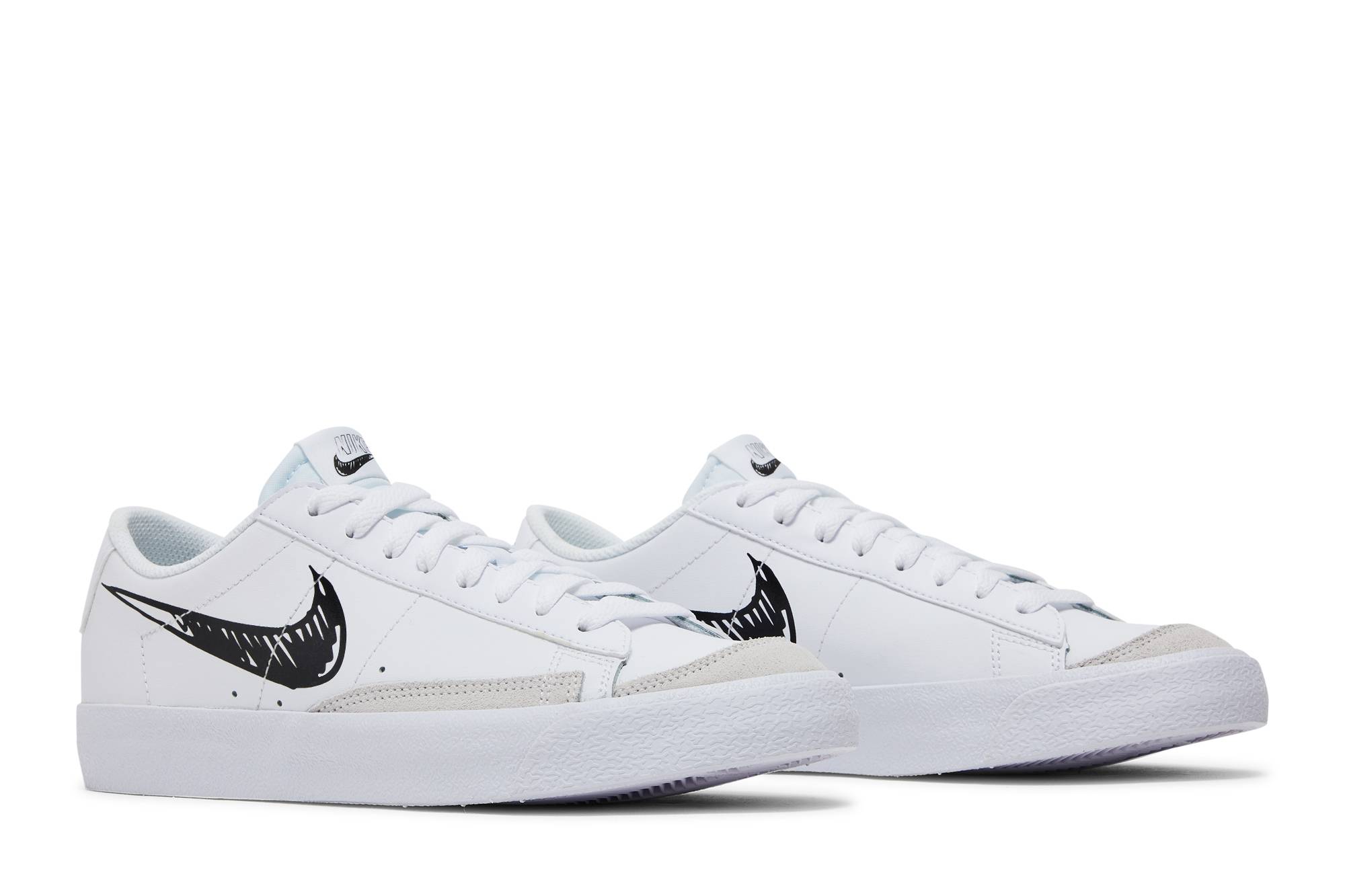 (Youth) Nike Blazer Low 77 GS Sketch – White Black DM7819-100 Nicesnk