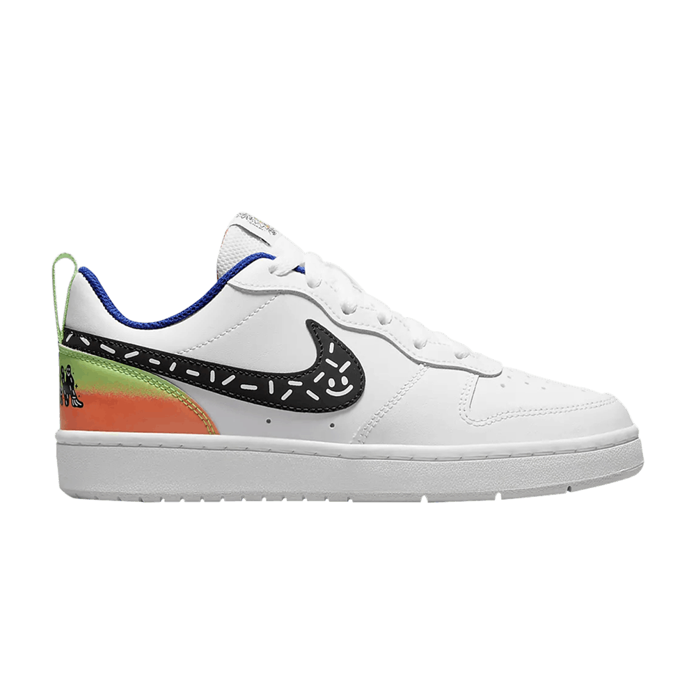 (Youth) Nike Court Borough Low 2 White Black Photon Dust DV1367-101 Nicesnk