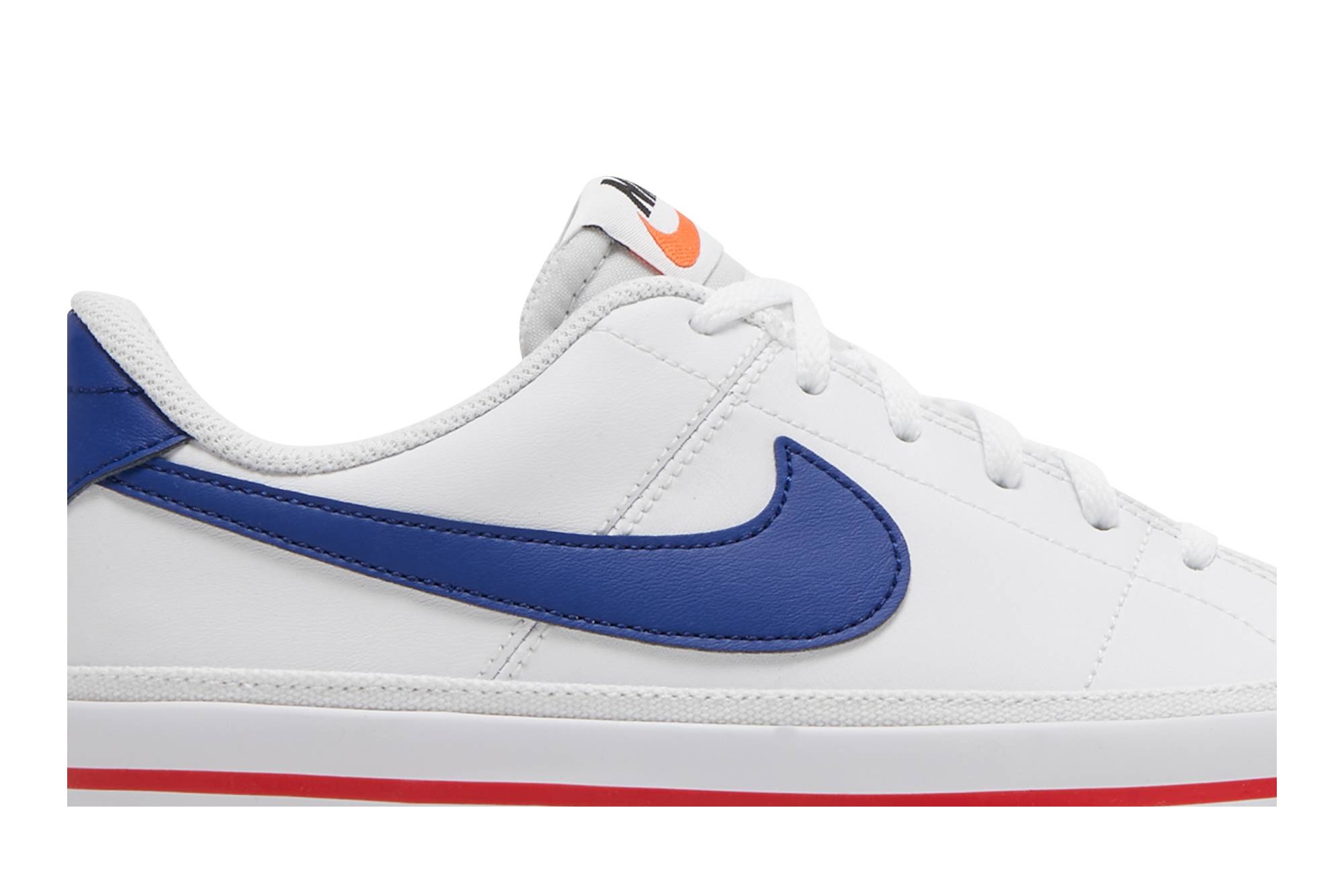 (Youth) Nike Court Legacy White Deep Royal Blue Red DA5380-107 Nicesnk