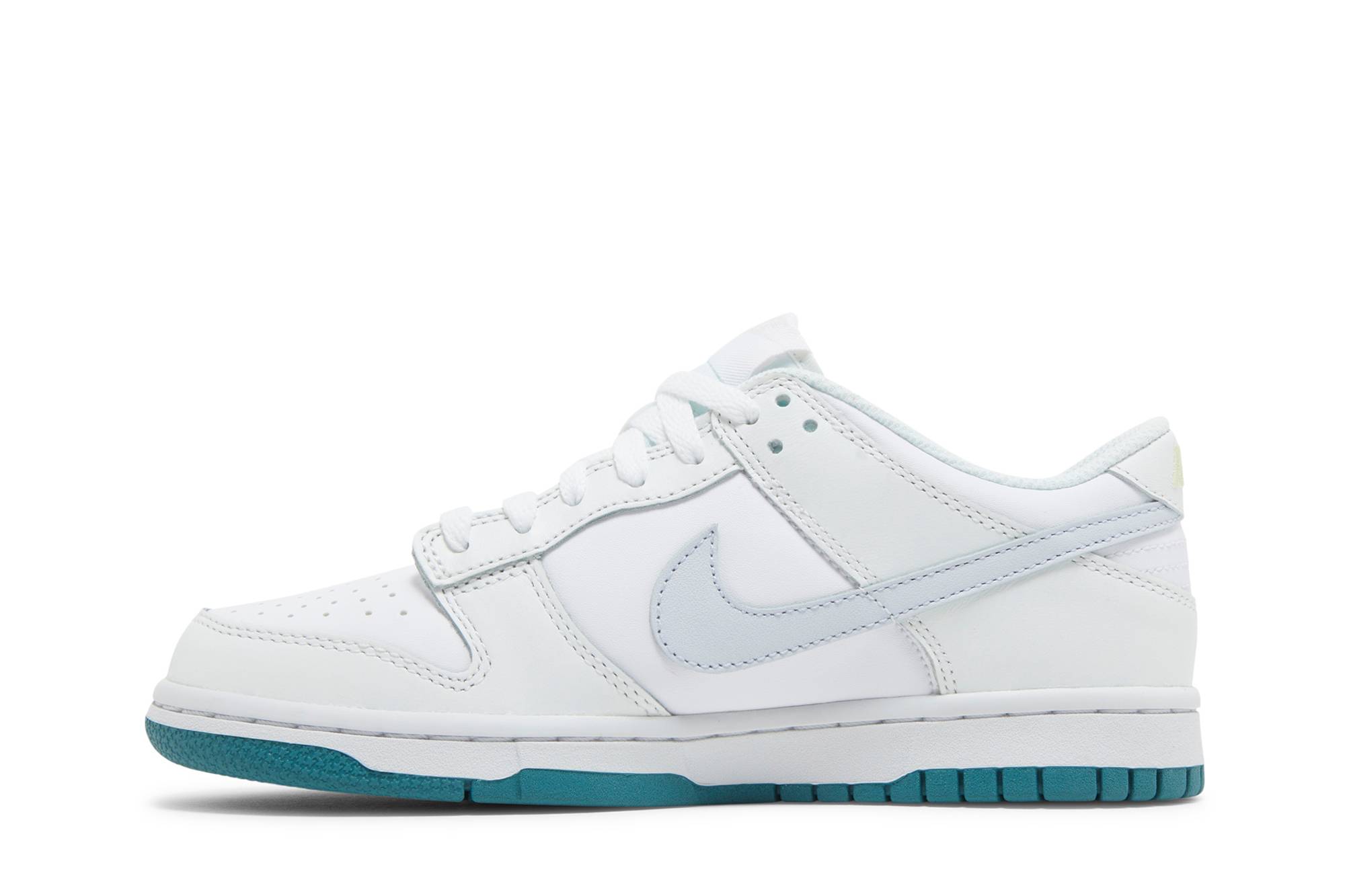 (Youth) Nike Dunk Low White Grey Teal FD9911-101 Nicesnk