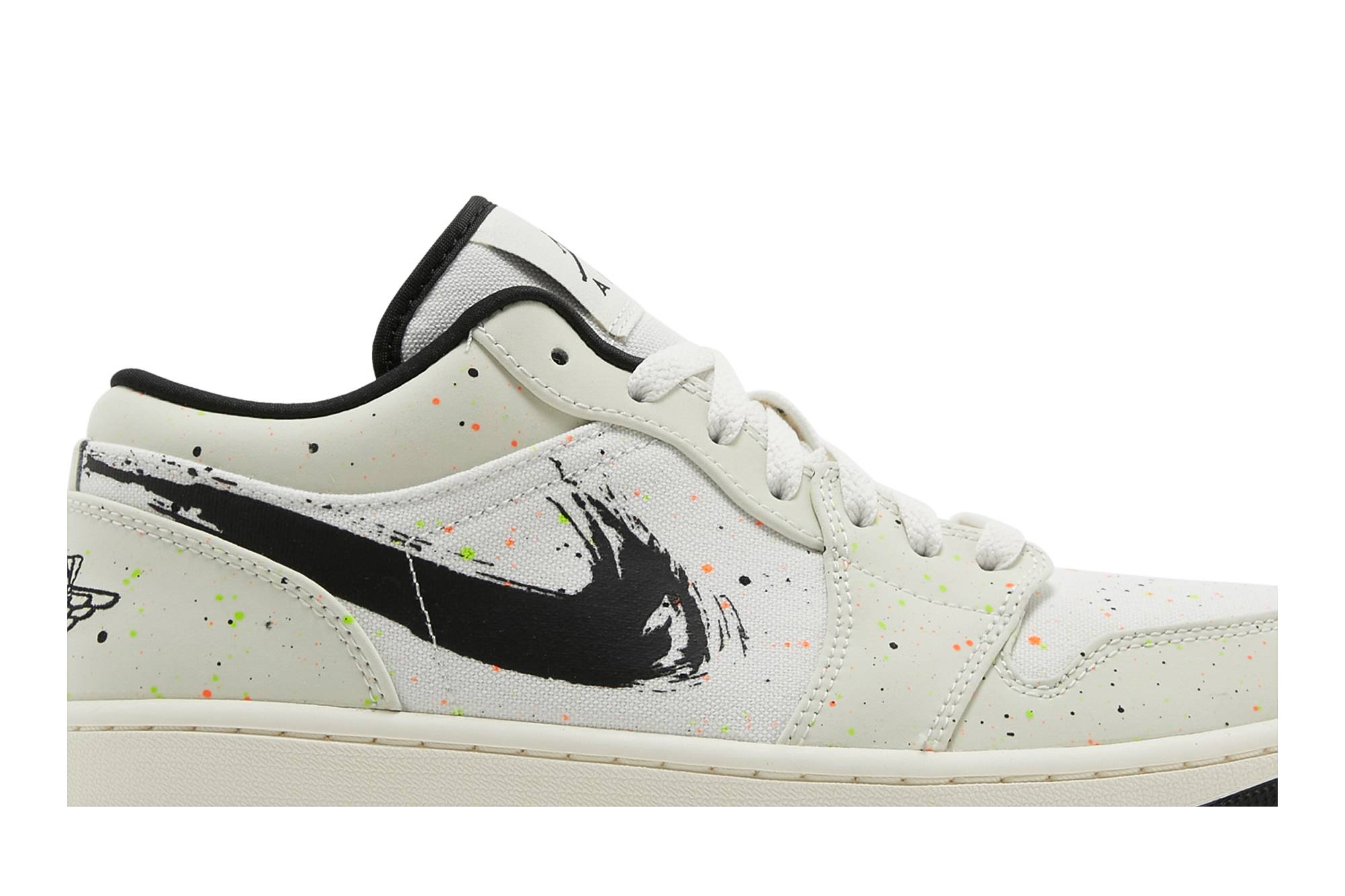 Air Jordan 1 Low Brushstroke Swoosh – Paint Splatter DM3528-100 Nicesnk