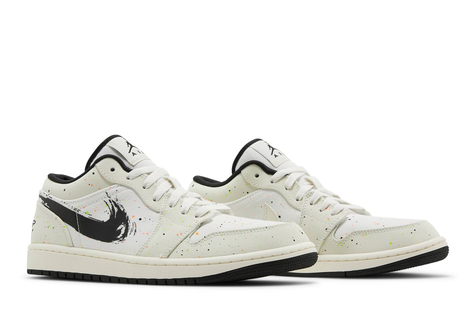 Air Jordan 1 Low Brushstroke Swoosh – Paint Splatter DM3528-100 Nicesnk