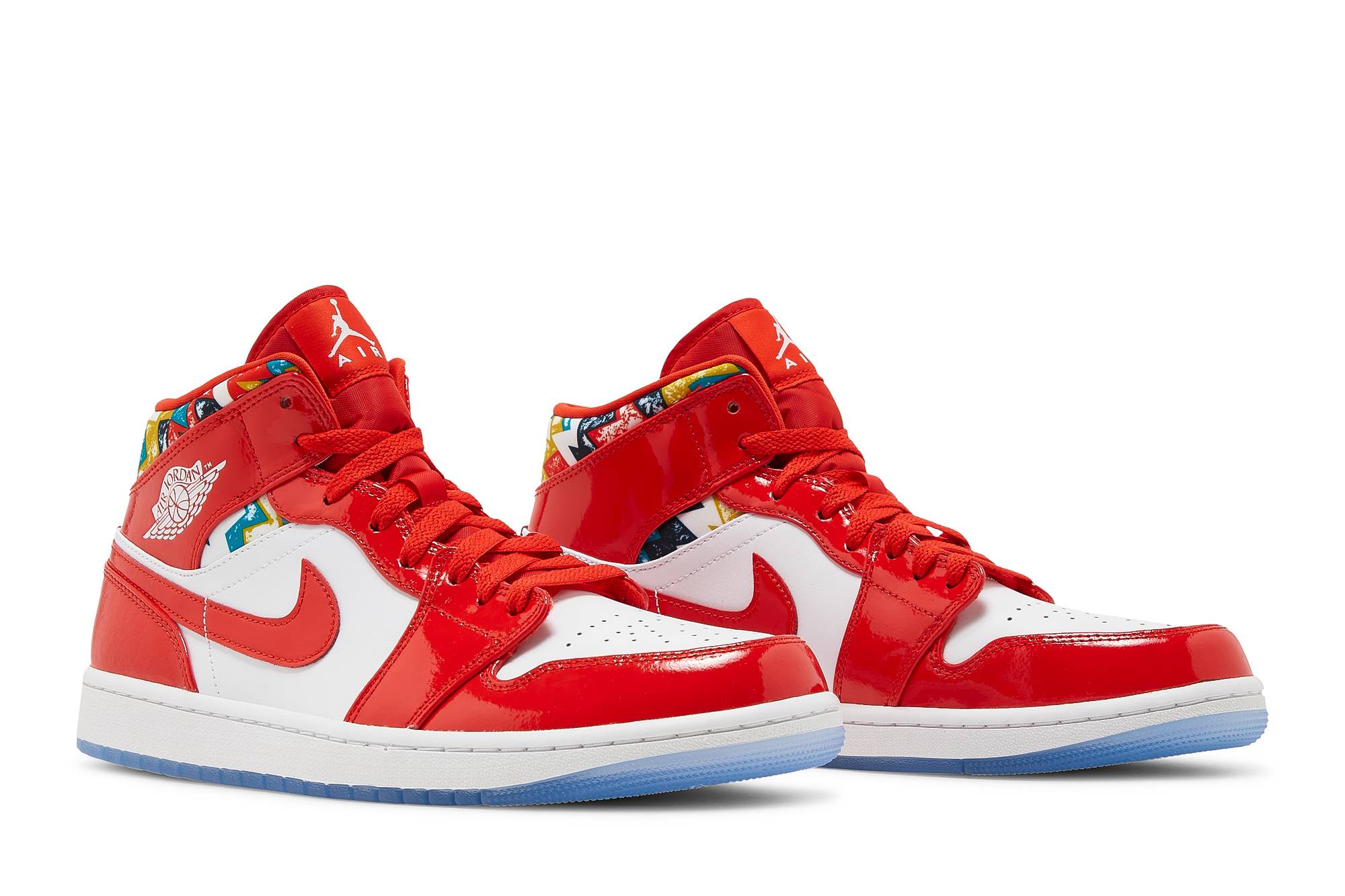 Air Jordan 1 Mid Barcelona Sweater Red Patent DC7294-600 Nicesnk