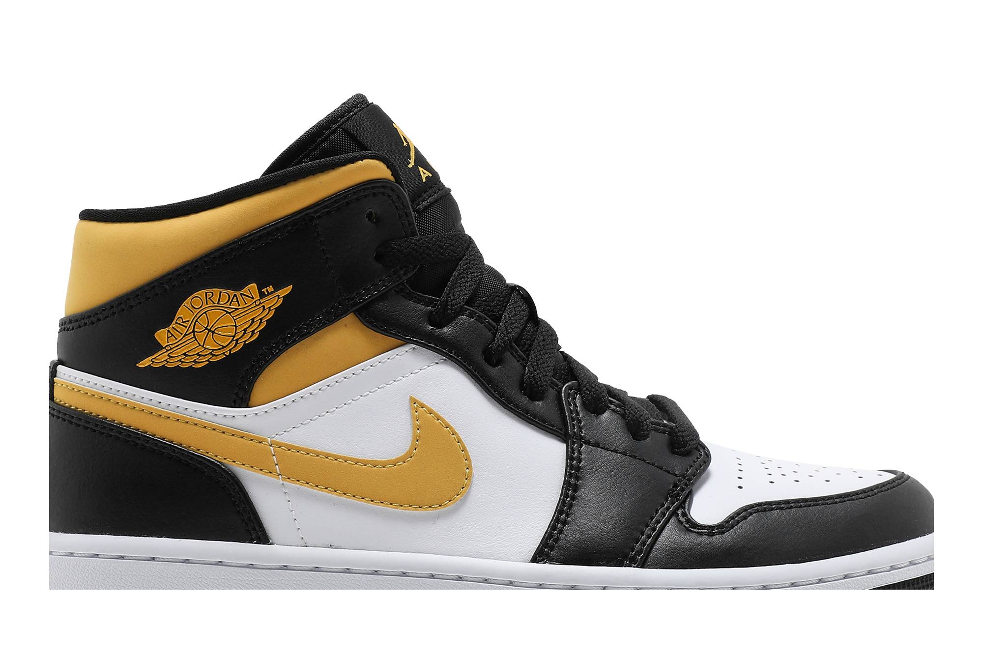 Air Jordan 1 Mid Black University Gold 554724-177 Nicesnk