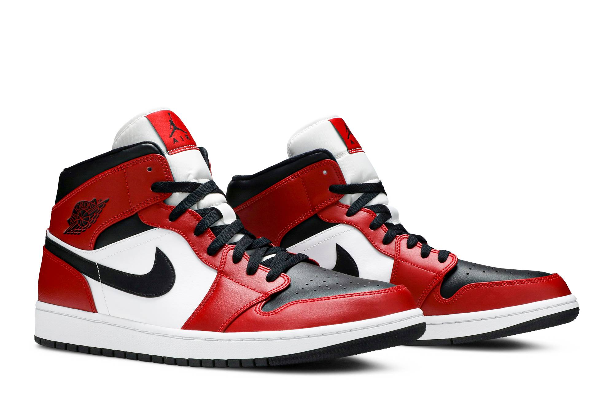 Air Jordan 1 Mid Chicago Black Toe 554724-069 Nicesnk
