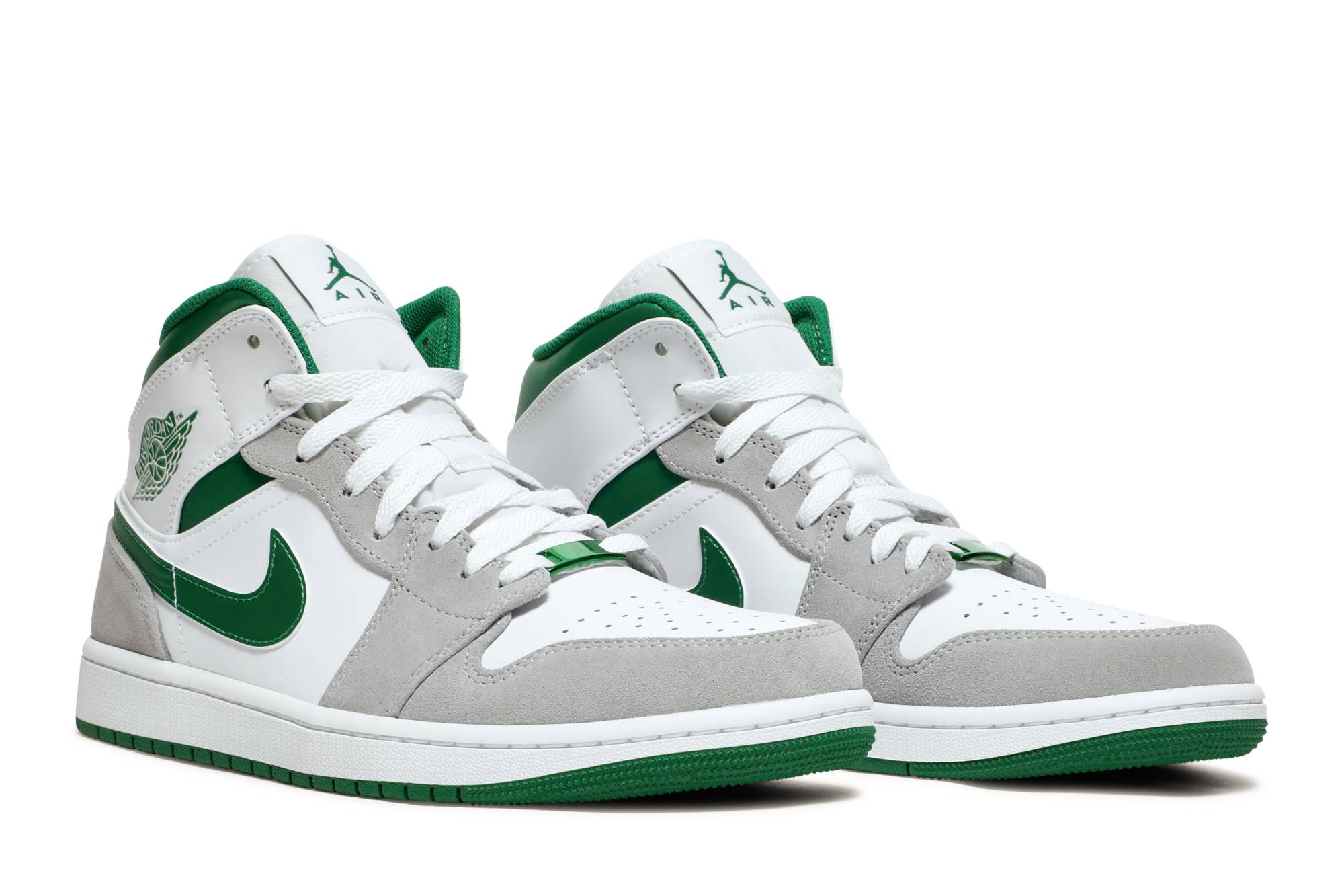 Air Jordan 1 Mid Grey Pine Green DC7294-103 Nicesnk