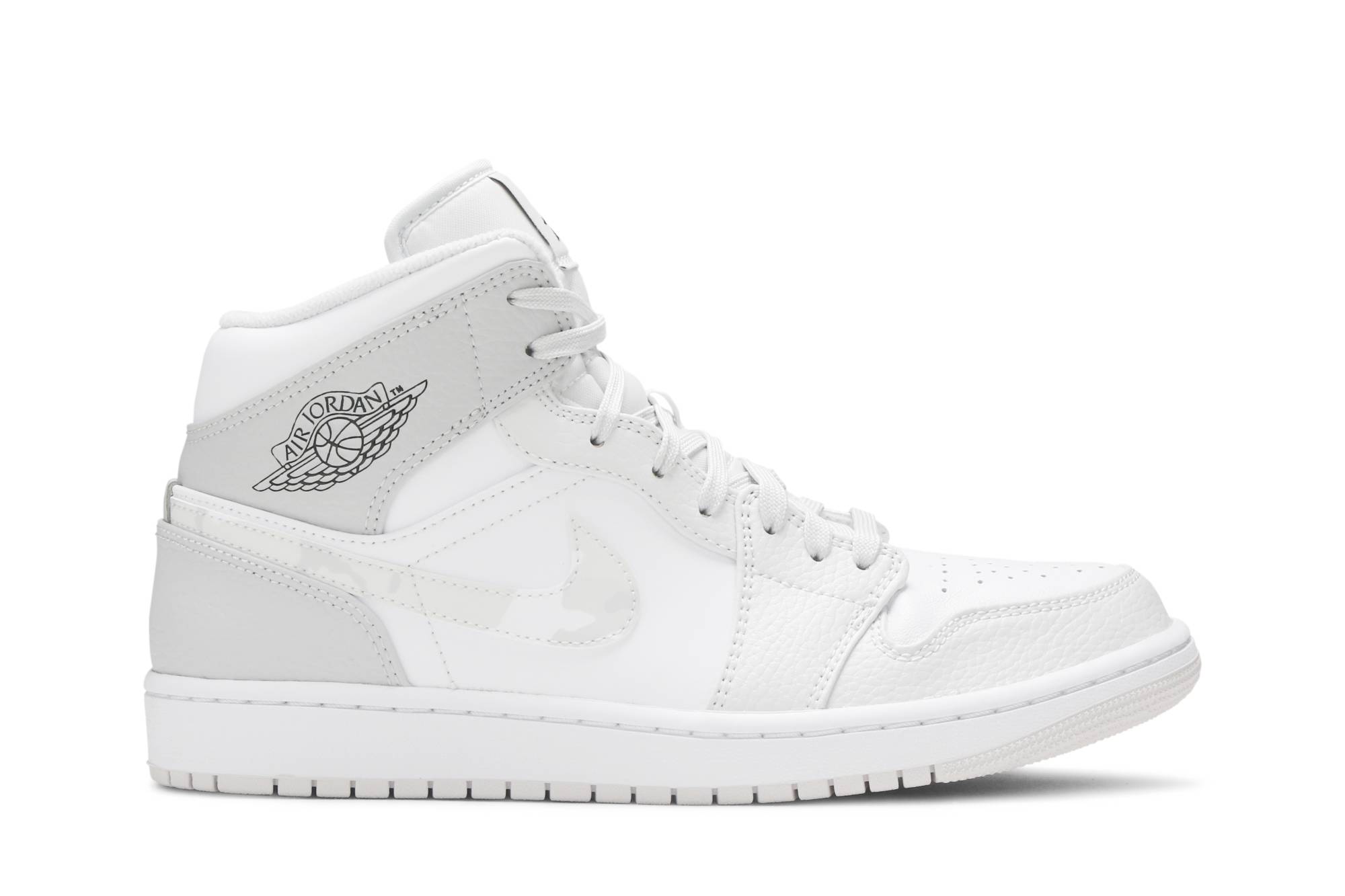 Air Jordan 1 Mid Swoosh Logo – Grey Camo DC9035-100 Nicesnk