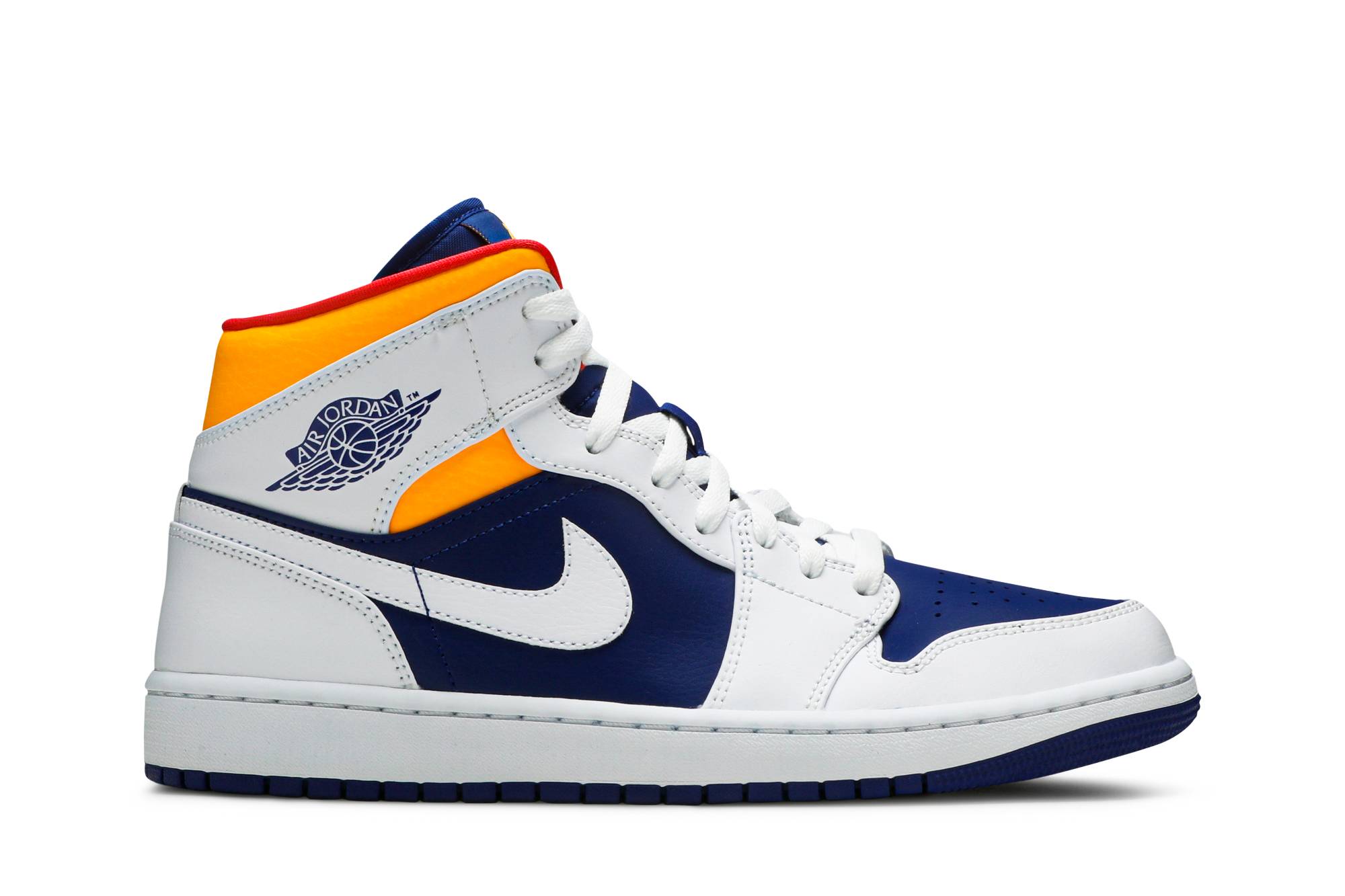 Air Jordan 1 Mid White Deep Royal Blue 554724-131 Nicesnk