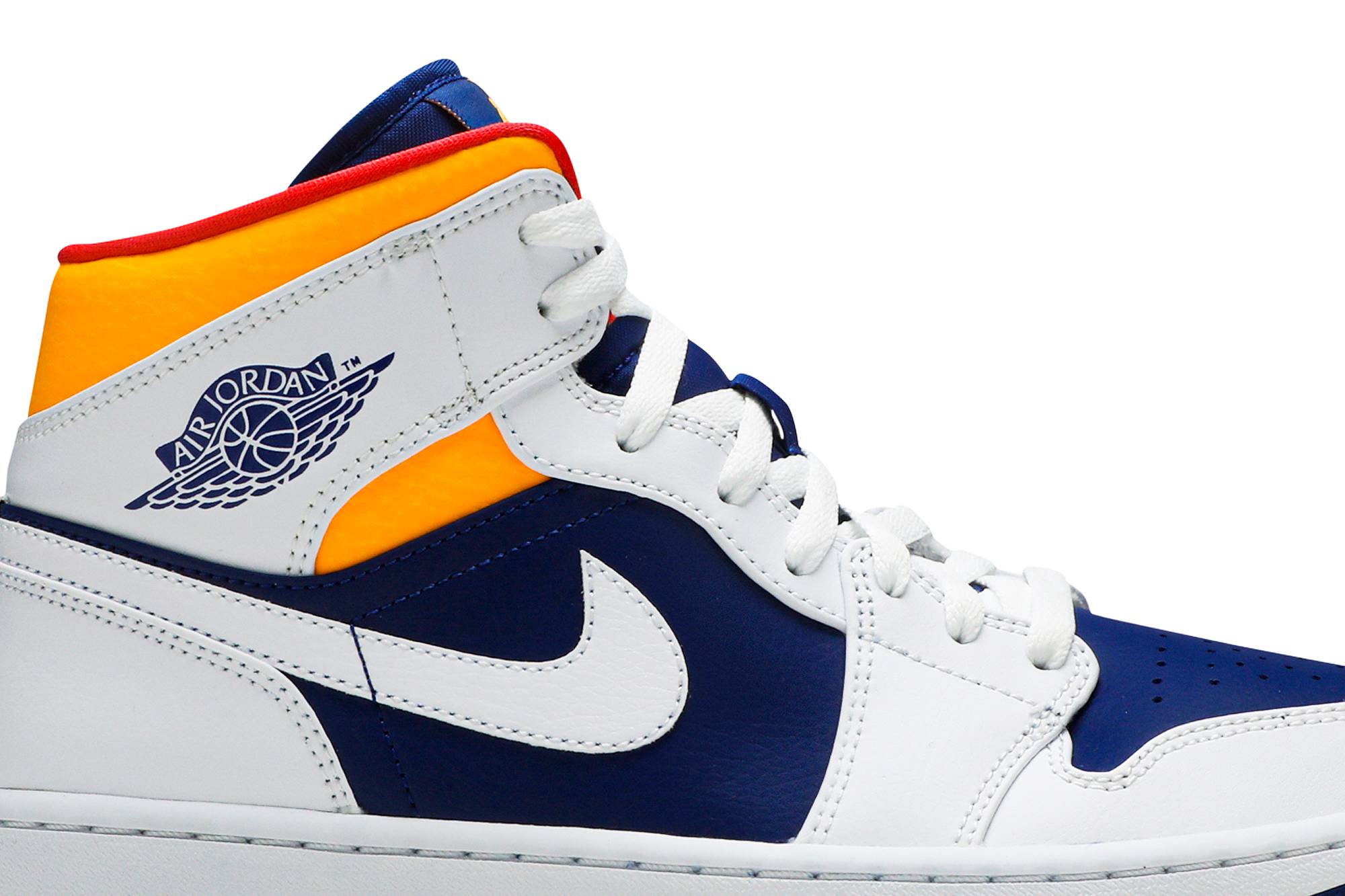 Air Jordan 1 Mid White Deep Royal Blue 554724-131 Nicesnk